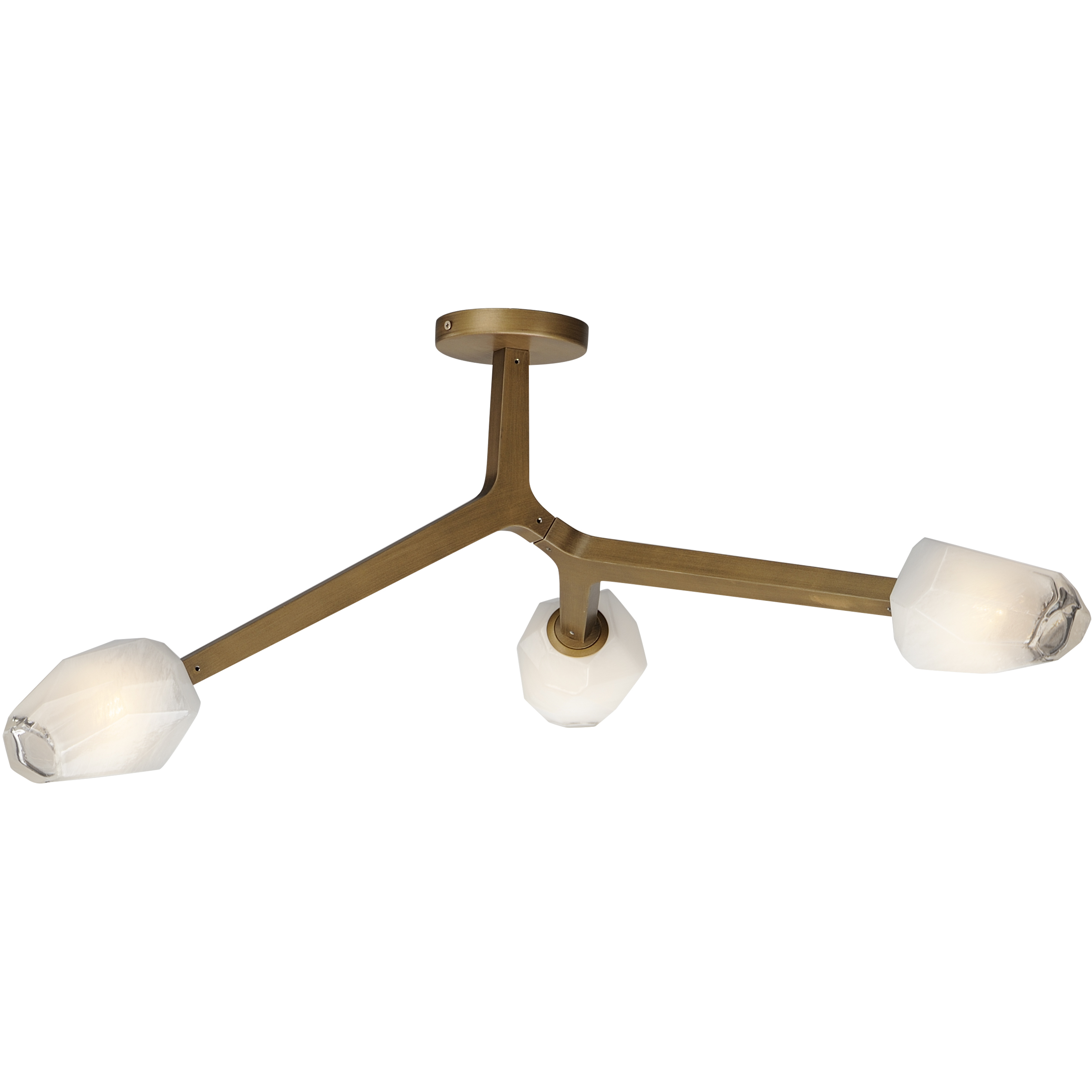 Blossom LED 20 inch Natural Aged Brass Flush Mount Ceiling Light