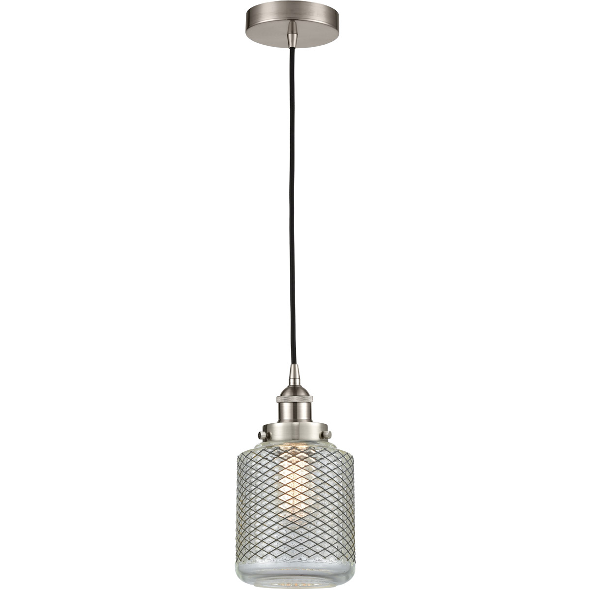 Edison Stanton 1 Light 6 inch Brushed Satin Nickel Mini Pendant Ceiling Light