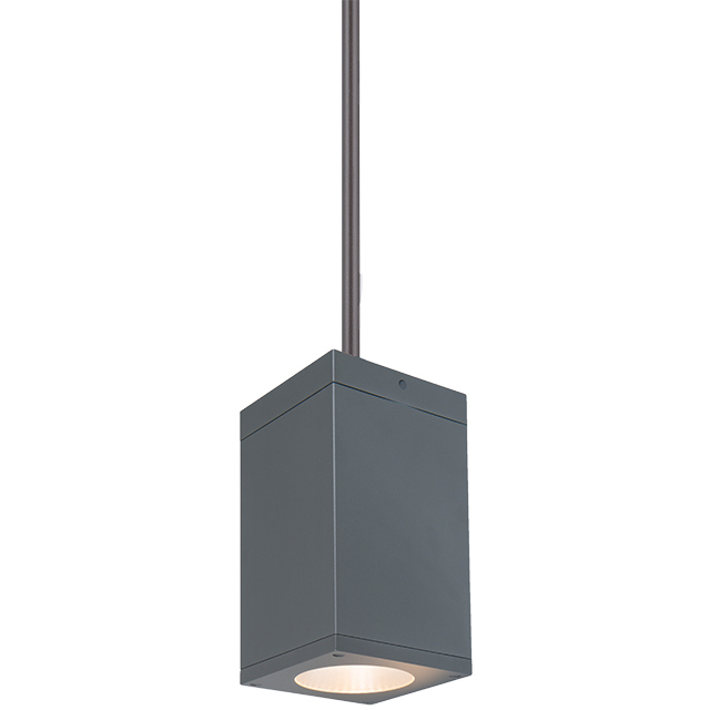 Cube Arch LED 5 inch Graphite Outdoor Pendant in Flood, 85, 3000K