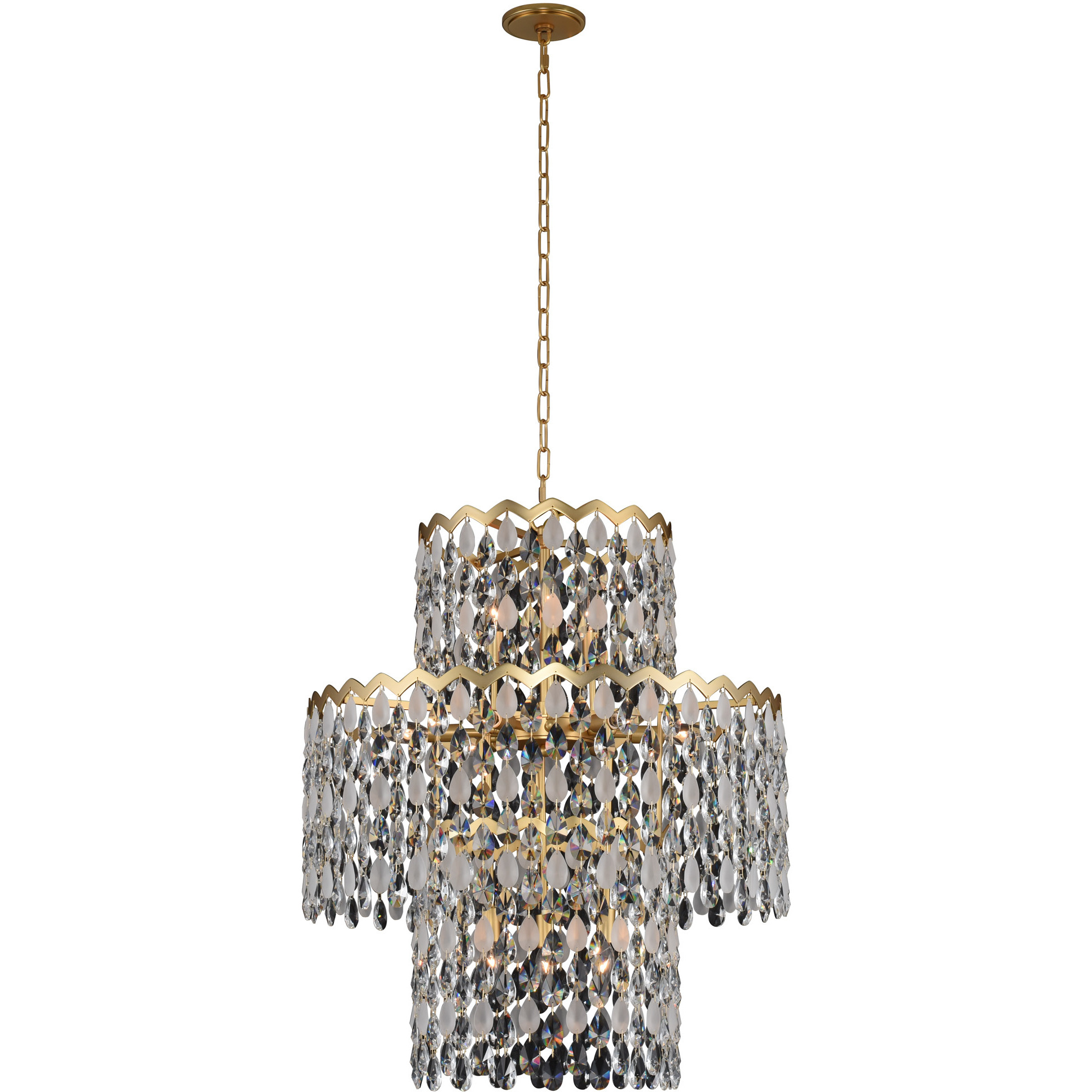 Caretta 12 Light 27 inch Antique Brass Pendant Ceiling Light