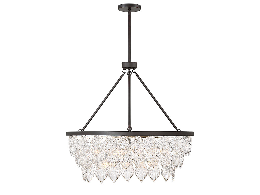 Granby 7 Light 32 inch English Bronze Linear Chandelier Ceiling Light