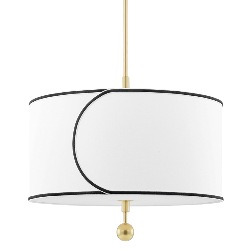 Zara 3 Light 24 inch Aged Brass Pendant Ceiling Light