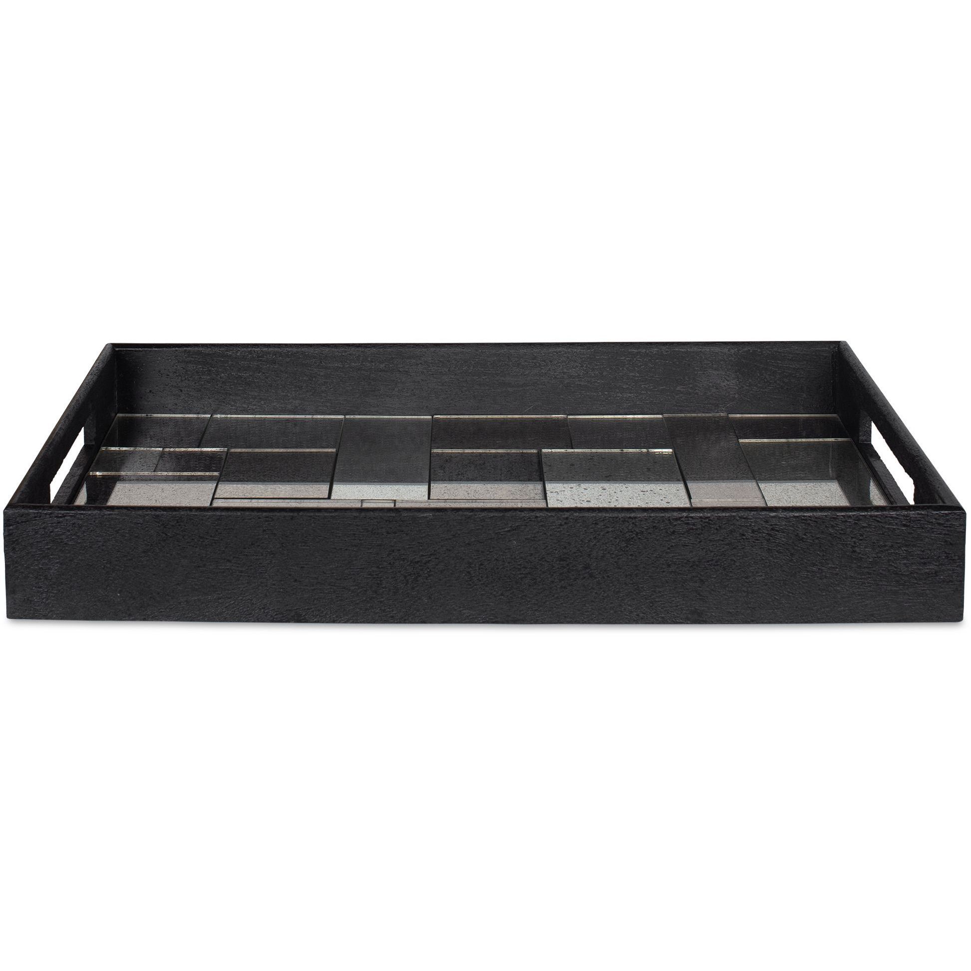 Modern Black Mango Wood Tray