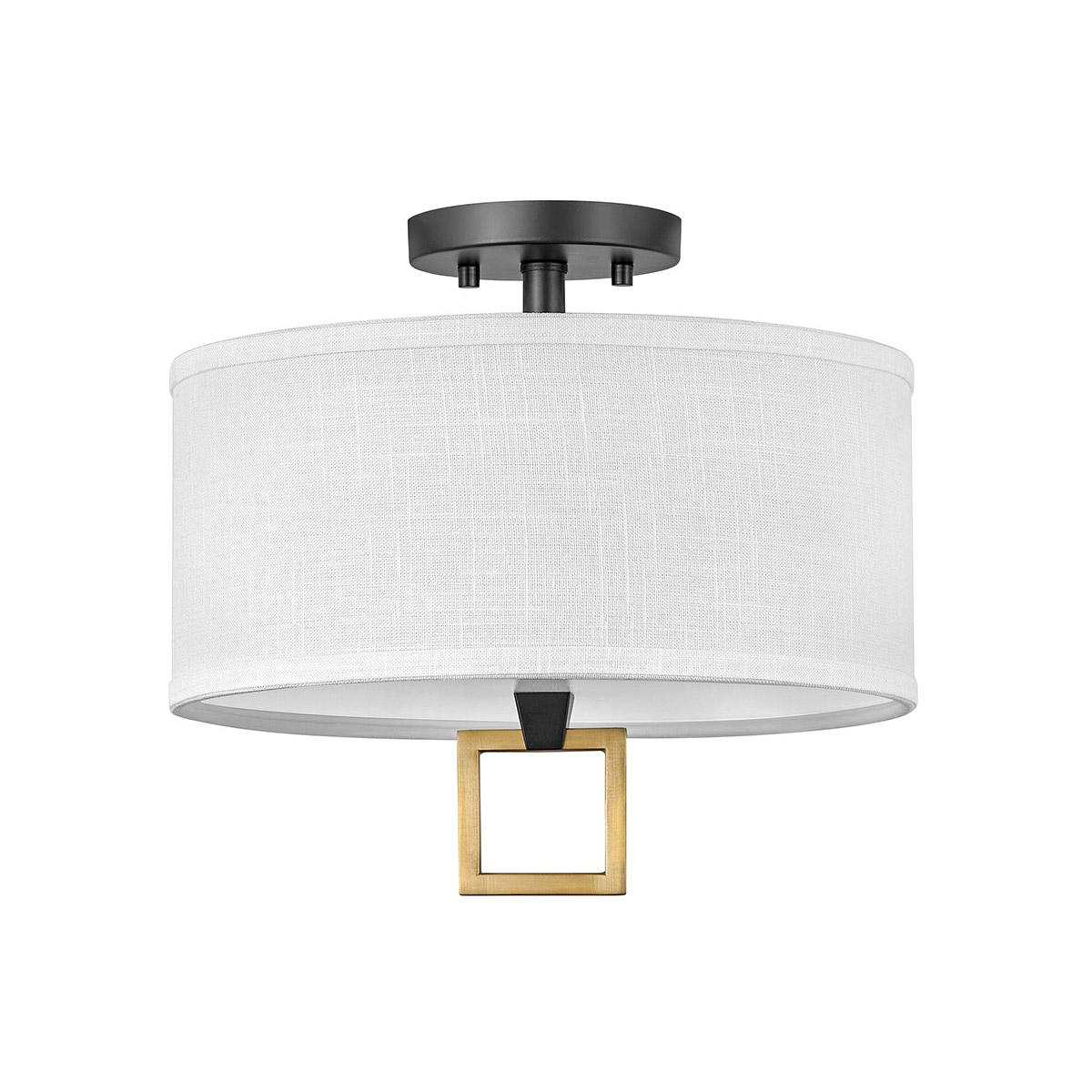 Galerie Link 2 Light 13 inch Black Semi-Flush Mount Ceiling Light