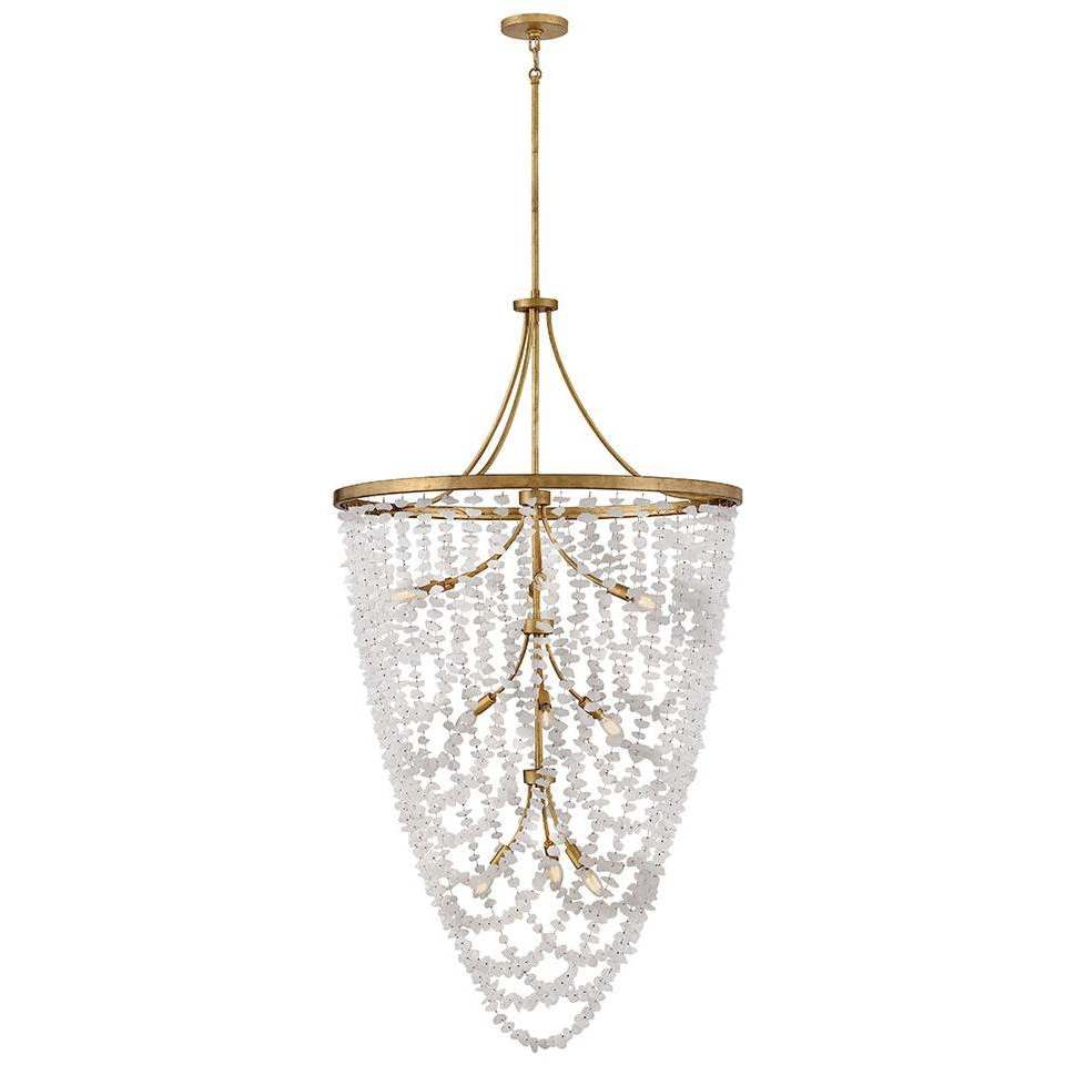 Myra 12 Light 35 inch Distressed Brass Chandelier Ceiling Light