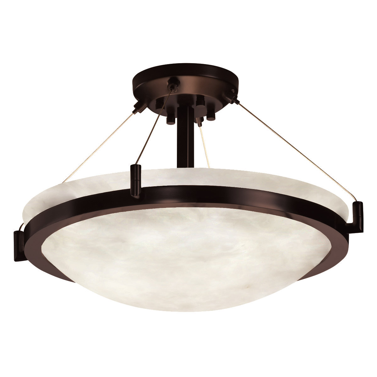 Clouds LED 21 inch Dark Bronze Semi-Flush Ceiling Light