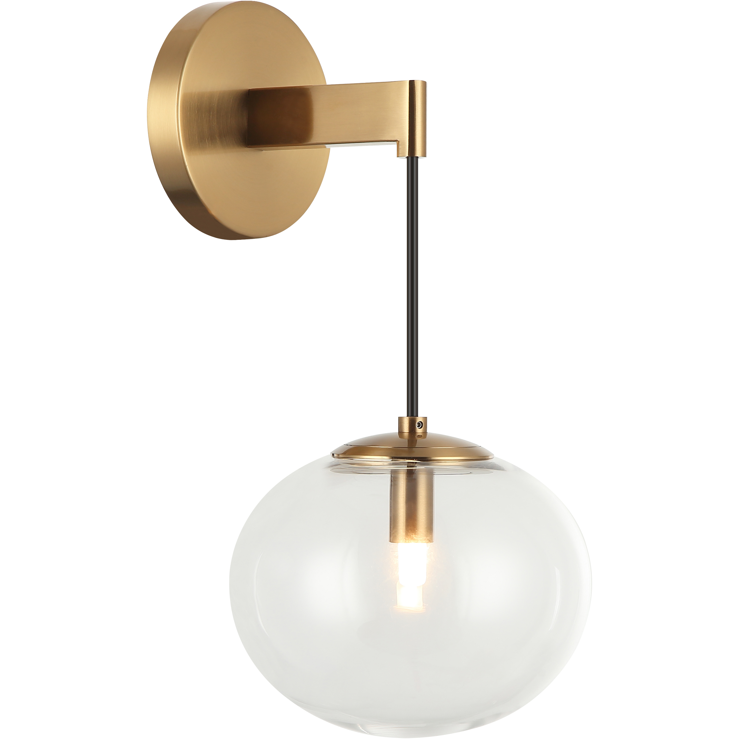 Bulbus LED 6.88 inch Aged Gold Brass Wall Sconce Wall Light