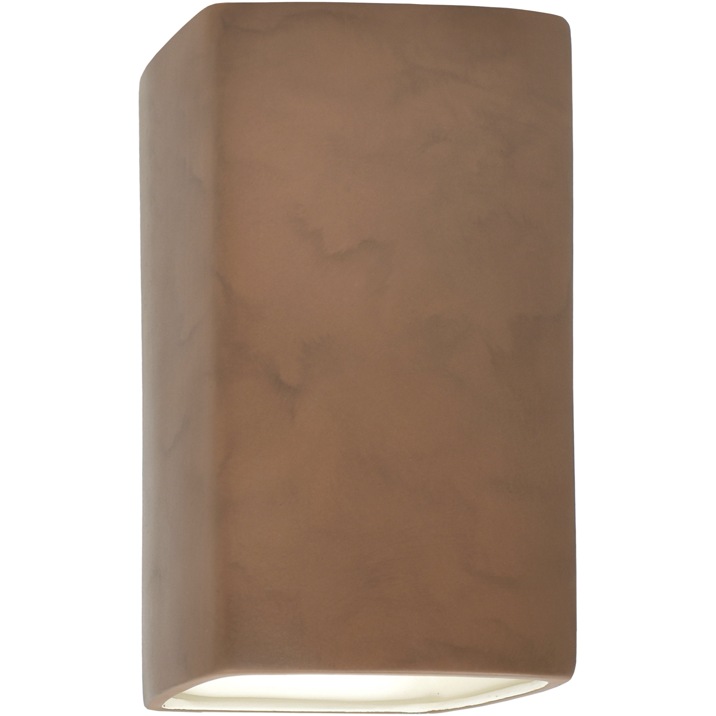 Ambiance Rectangle LED 9.5 inch Terra Cotta Outdoor Wall Sconce, Small