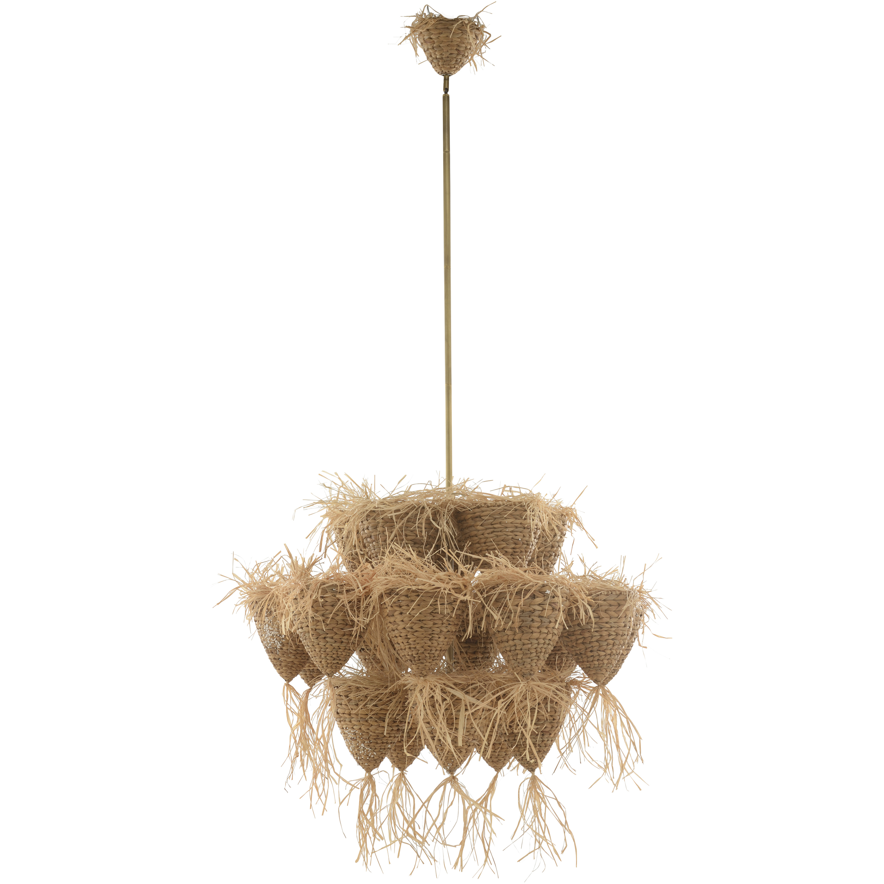 Valeria 18 Light 39 inch Brown and Gold Pendant Ceiling Light