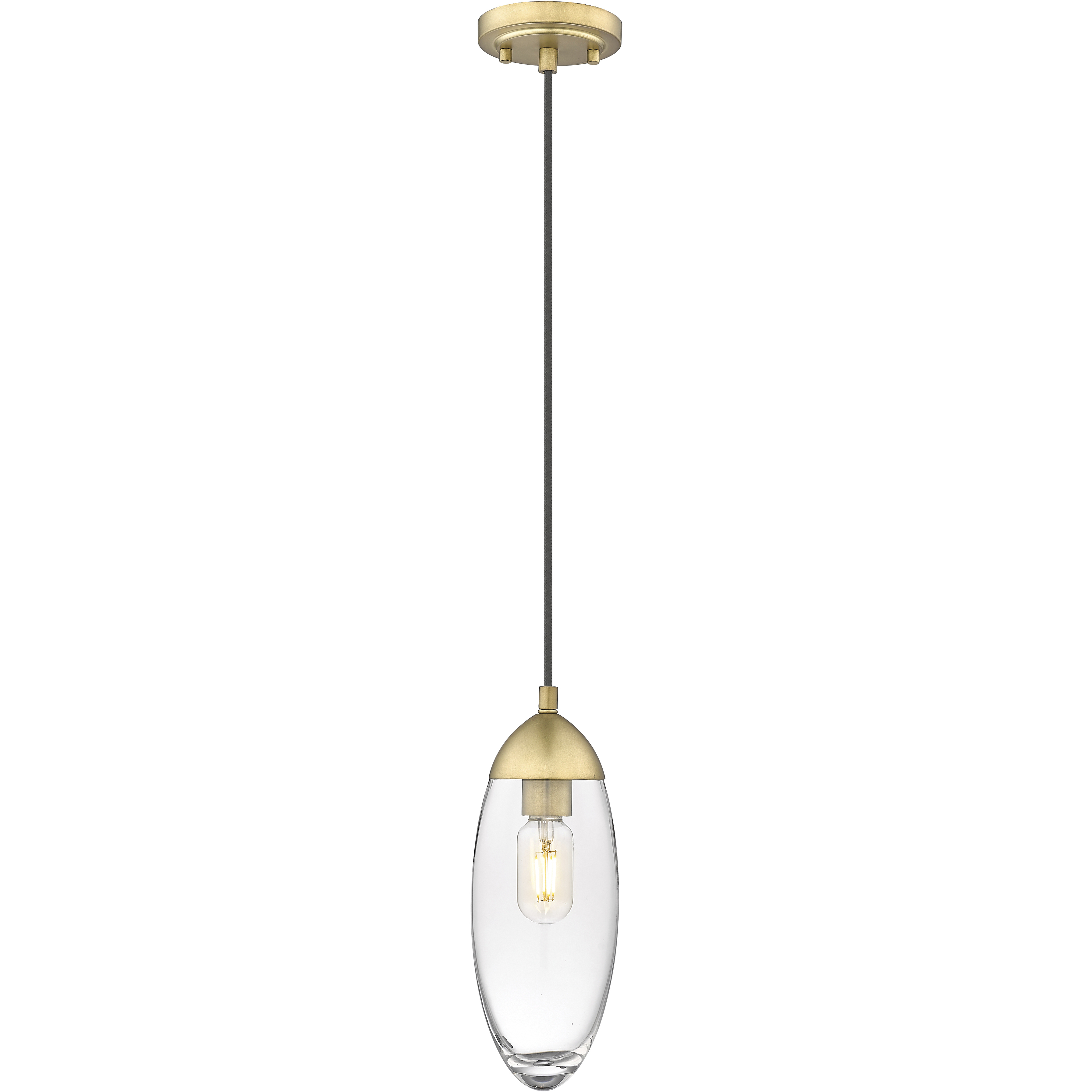 Arden 1 Light 4.5 inch Rubbed Brass Pendant Ceiling Light