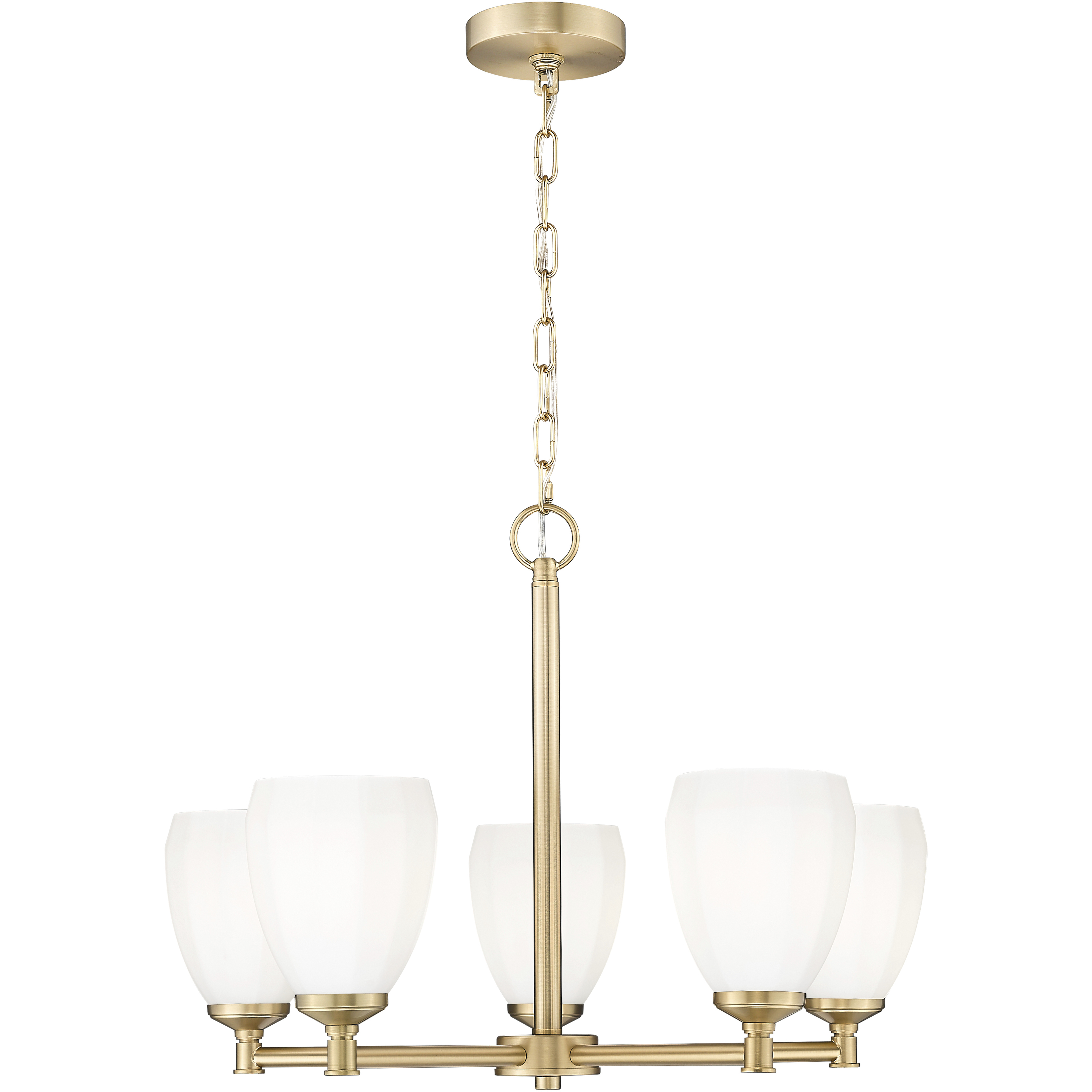 Oren 5 Light 25 inch Modern Gold Chandelier Ceiling Light