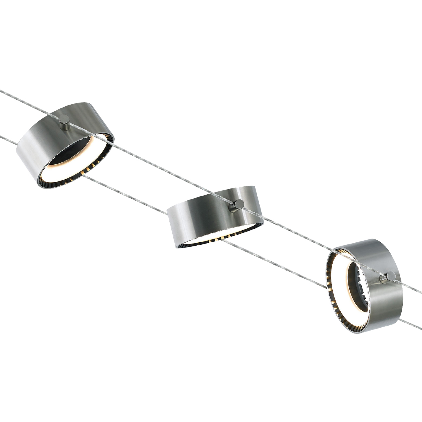Sean Lavin K-Corum Satin Nickel Low-Voltage Track Head Ceiling Light, Integrated LED