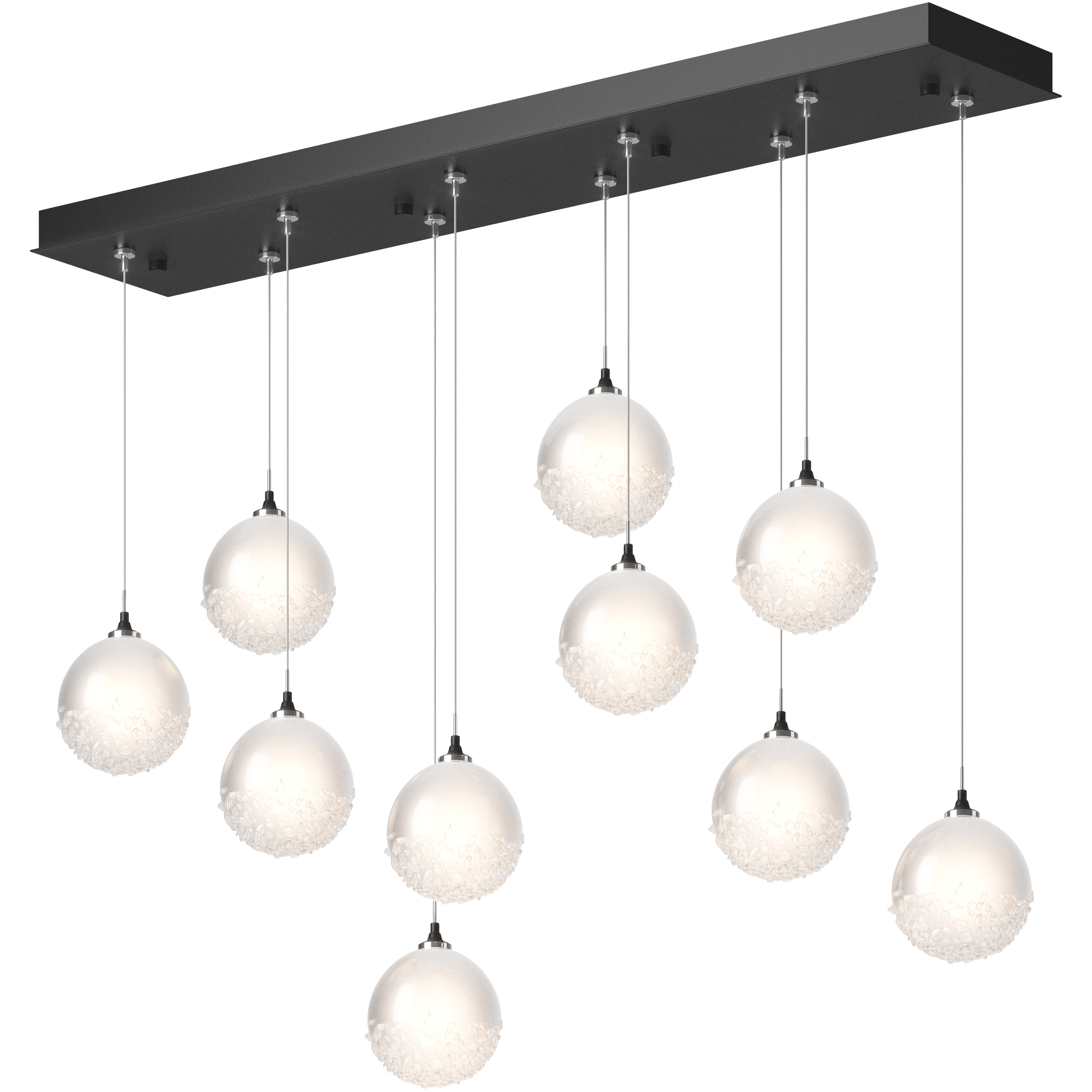 Fritz 10 Light 44.5 inch Black Pendant Ceiling Light, Long
