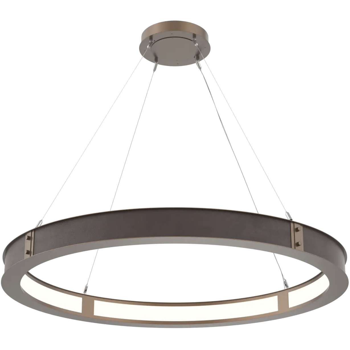 Verona LED 46 inch Burnished Bronze with Cocoa Ring Chandelier Ceiling Light