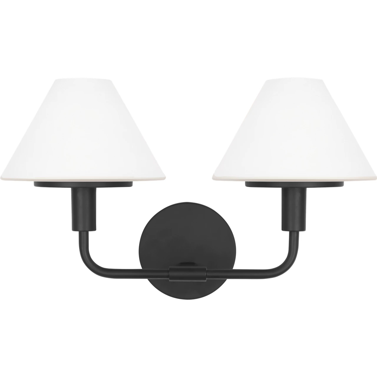 Mendota 2 Light 18 inch Midnight Black Sconce Wall Light, Medium