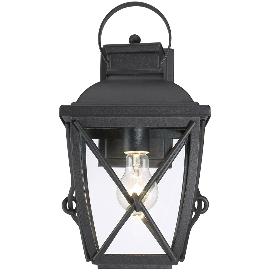 Belmont 1 Light 15 inch Black Outdoor Wall Lantern 