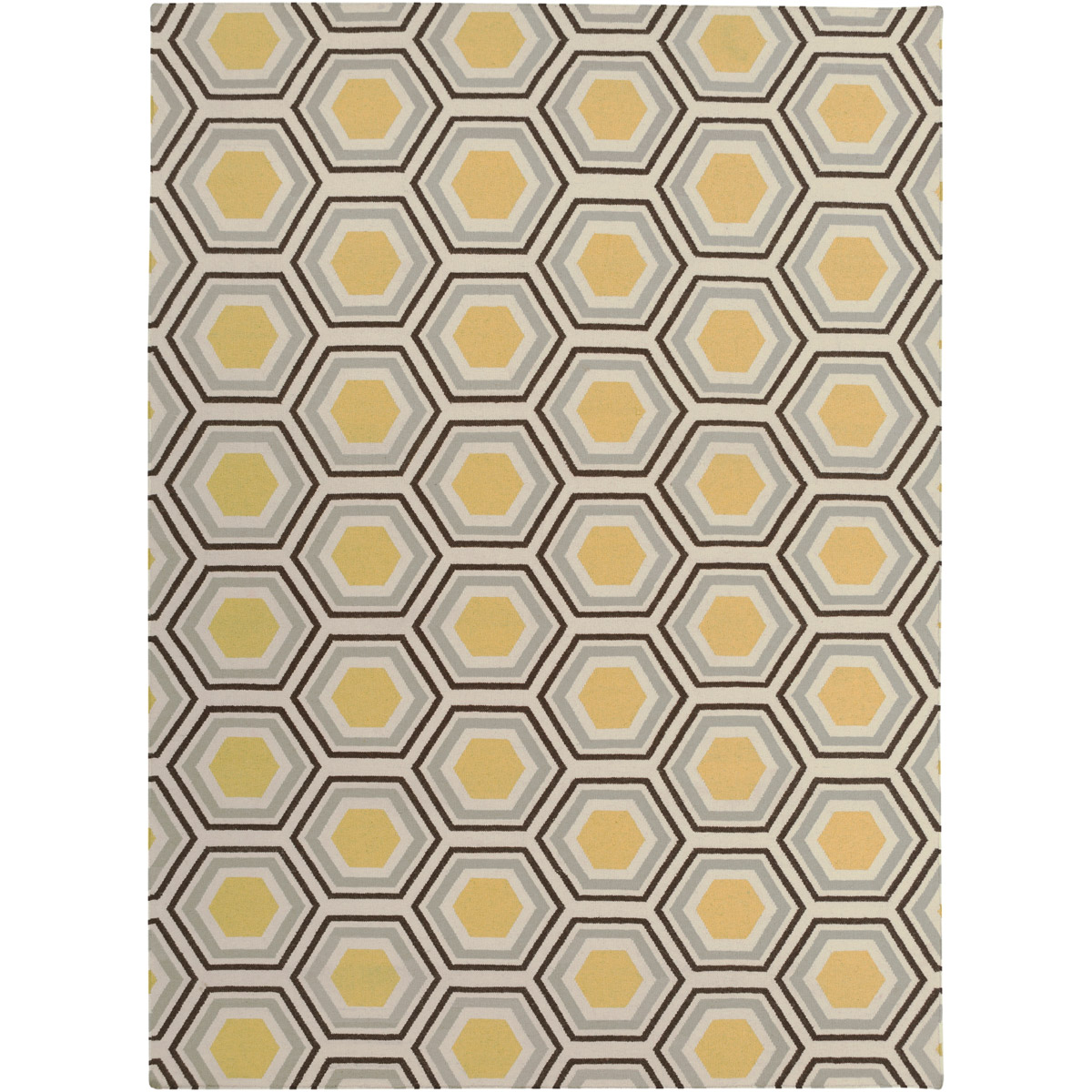 Fallon 132 X 96 inch Lime, Dark Brown, Beige Rug