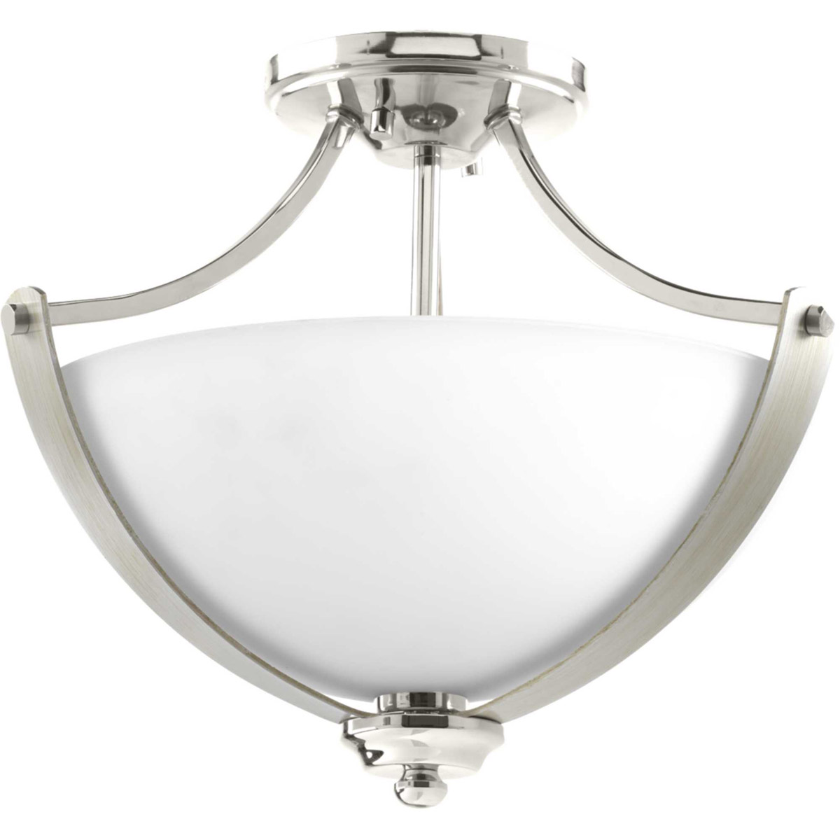 Vanora 2 Light 15.63 inch Polished Nickel Semi-Flush Mount Convertible Ceiling Light, Design Series