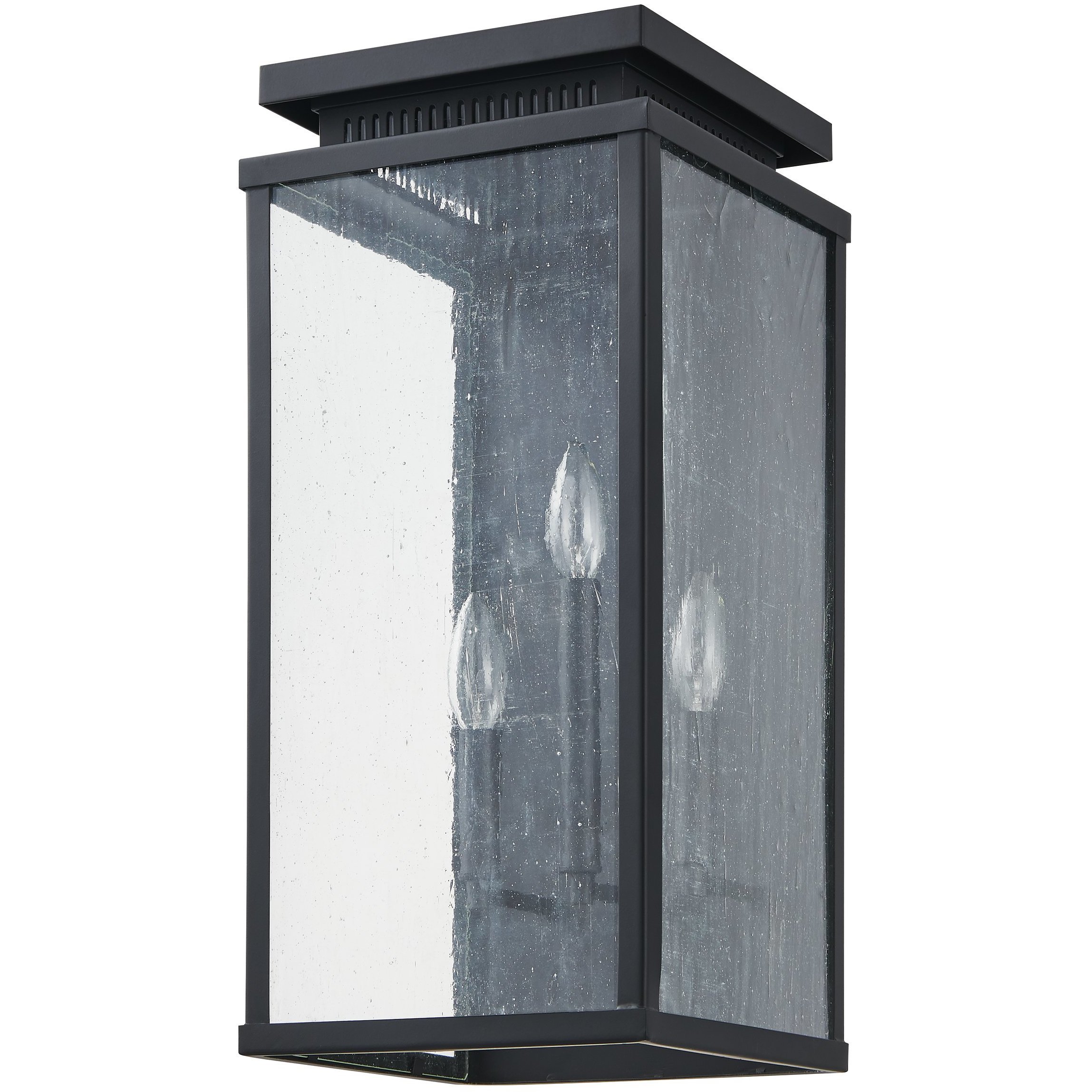 Overton 3 Light 20 inch Matte Black Exterior Wall Sconce