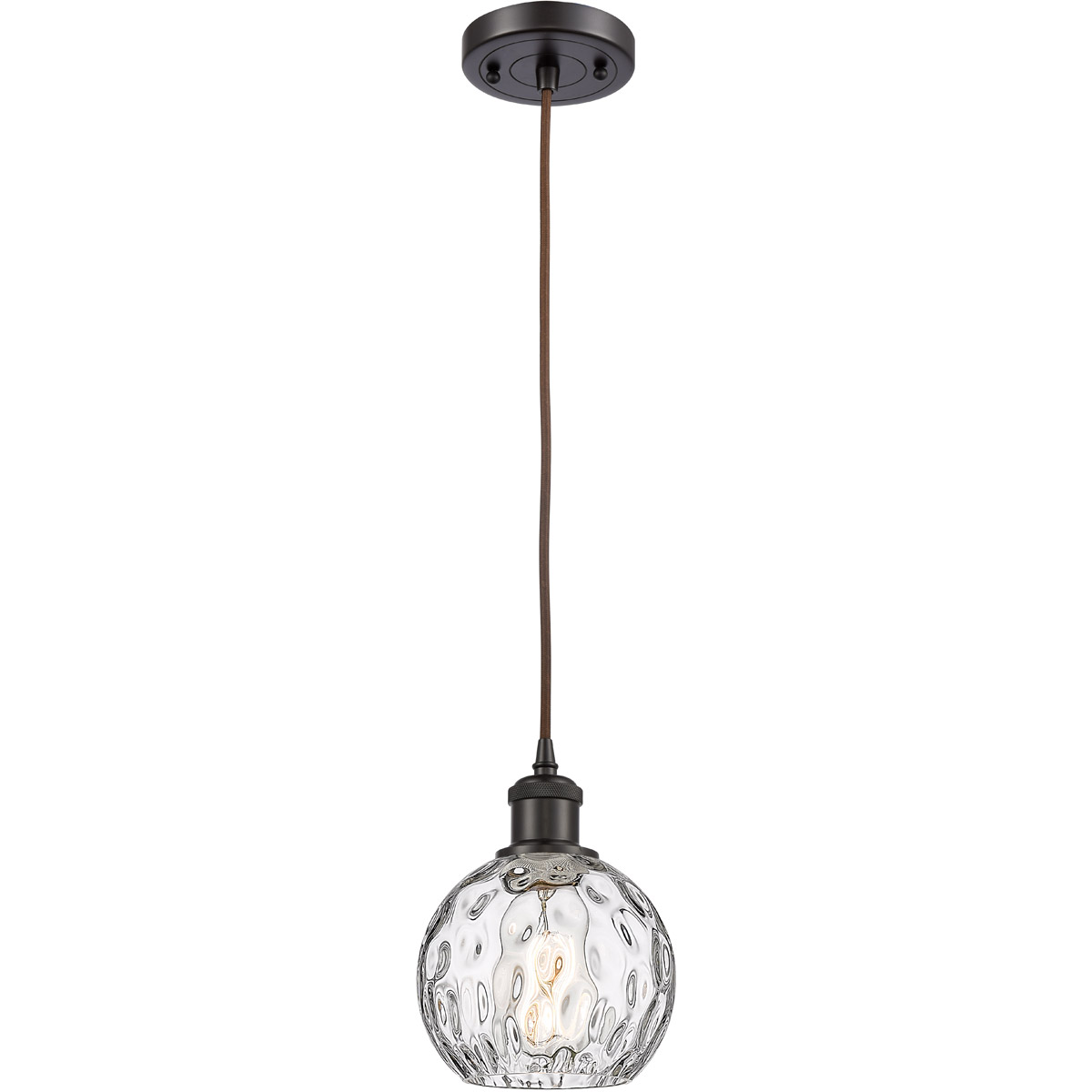 Ballston Athens Water Glass LED 6 inch Oil Rubbed Bronze Mini Pendant Ceiling Light