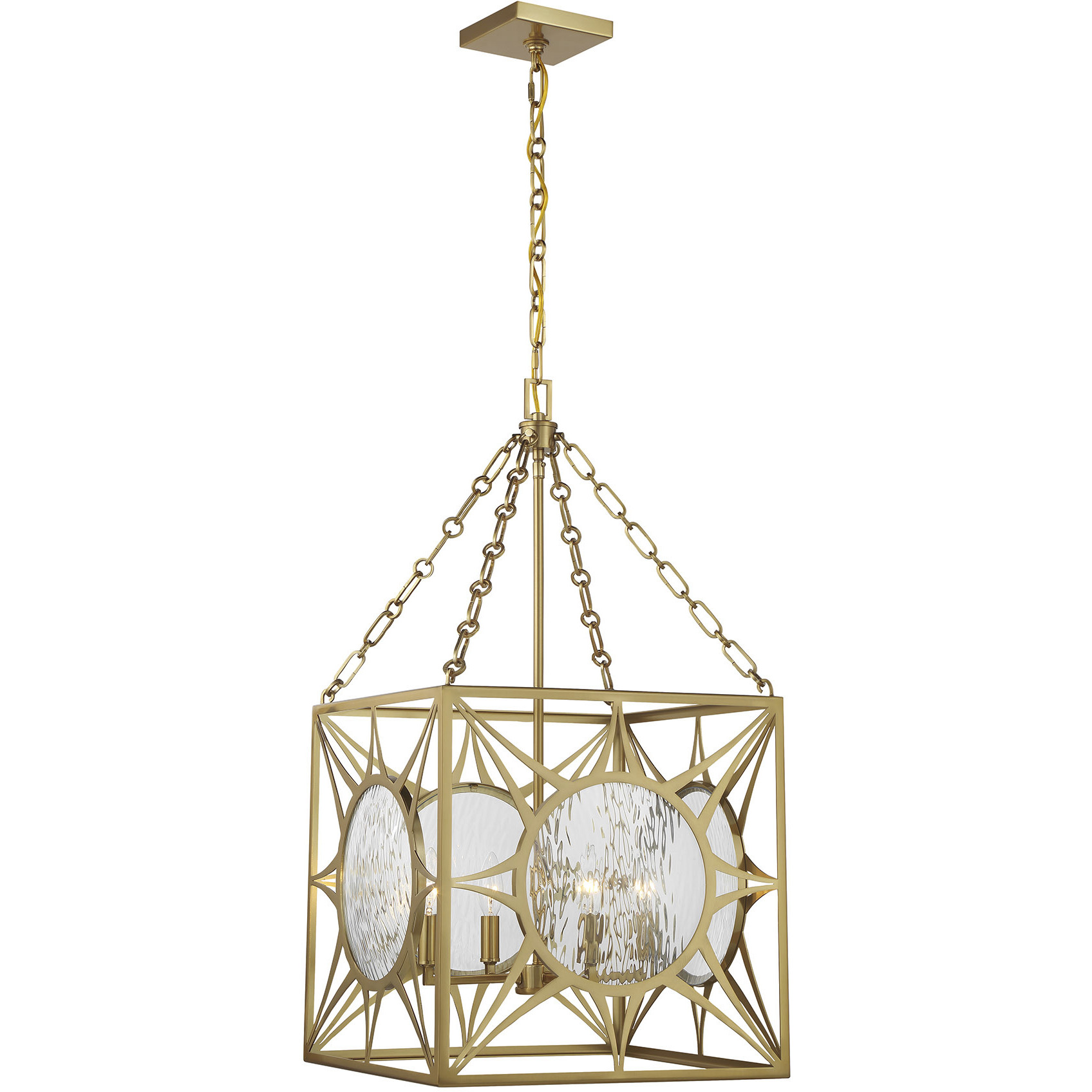Balfour 4 Light 17 inch Warm Brass Pendant Ceiling Light