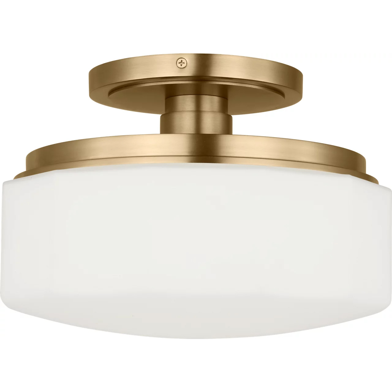 C&M by Chapman & Myers Fairfax 1 Light 11 inch Estate Brass Flush Mount Ceiling Light