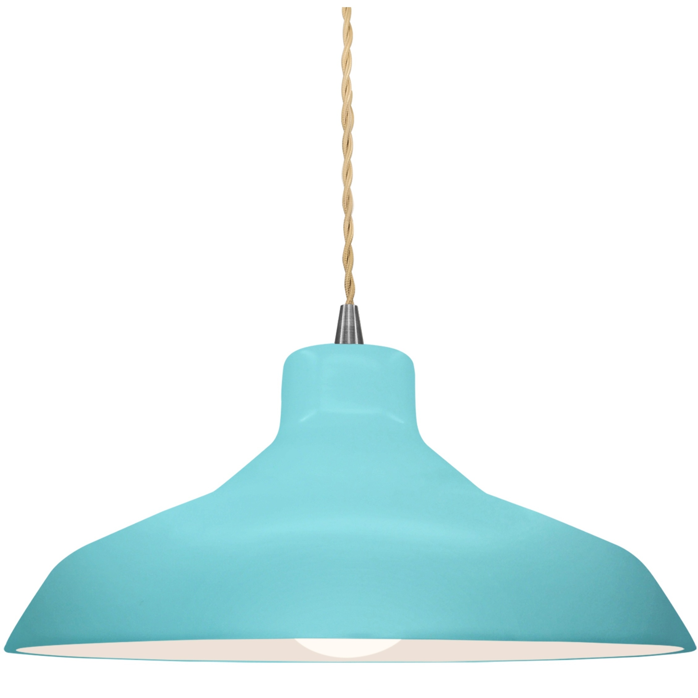 Radiance 1 Light 13.5 inch Reflecting Pool and Brushed Nickel Pendant Ceiling Light