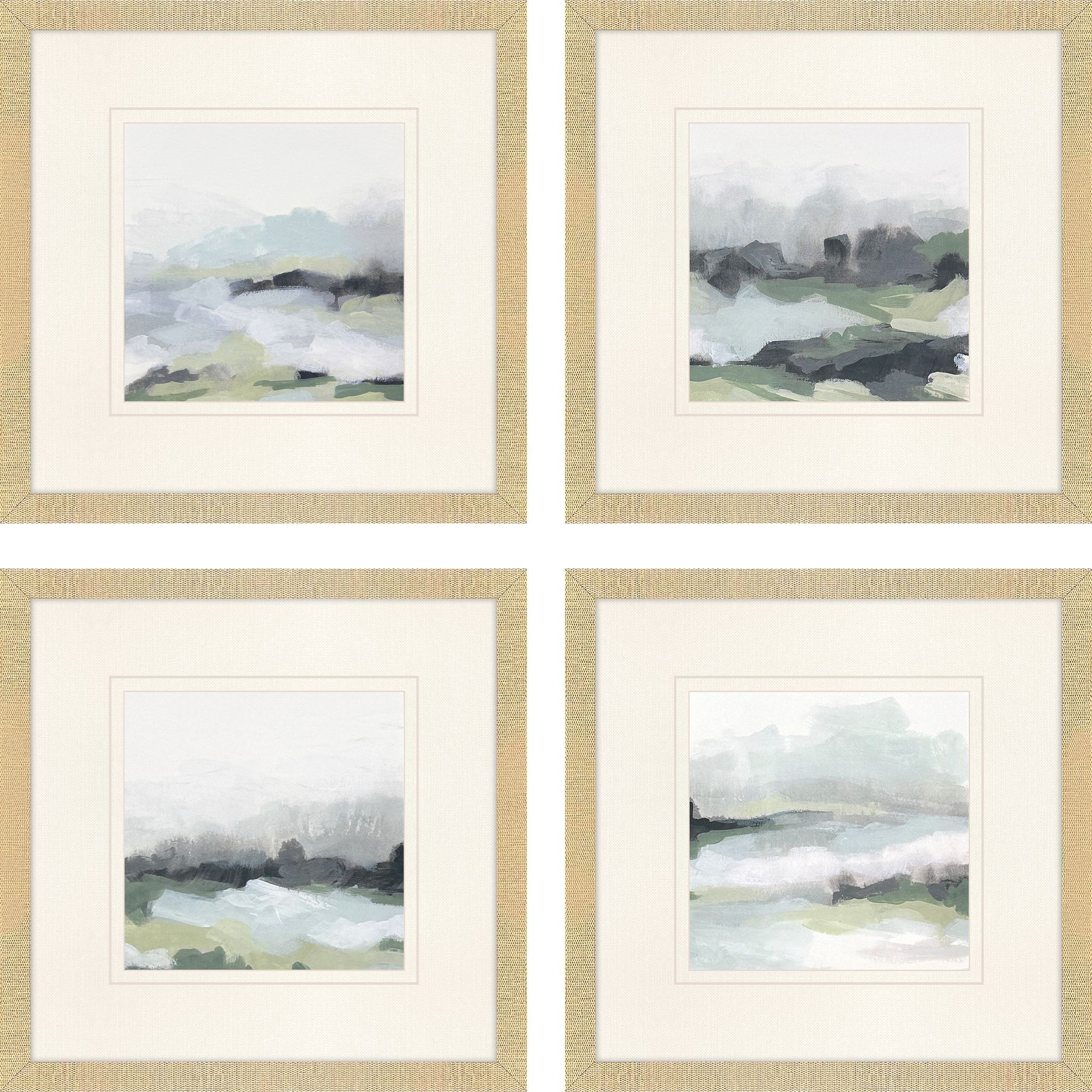 Propac Blue and Green and White Framed Art, Propac