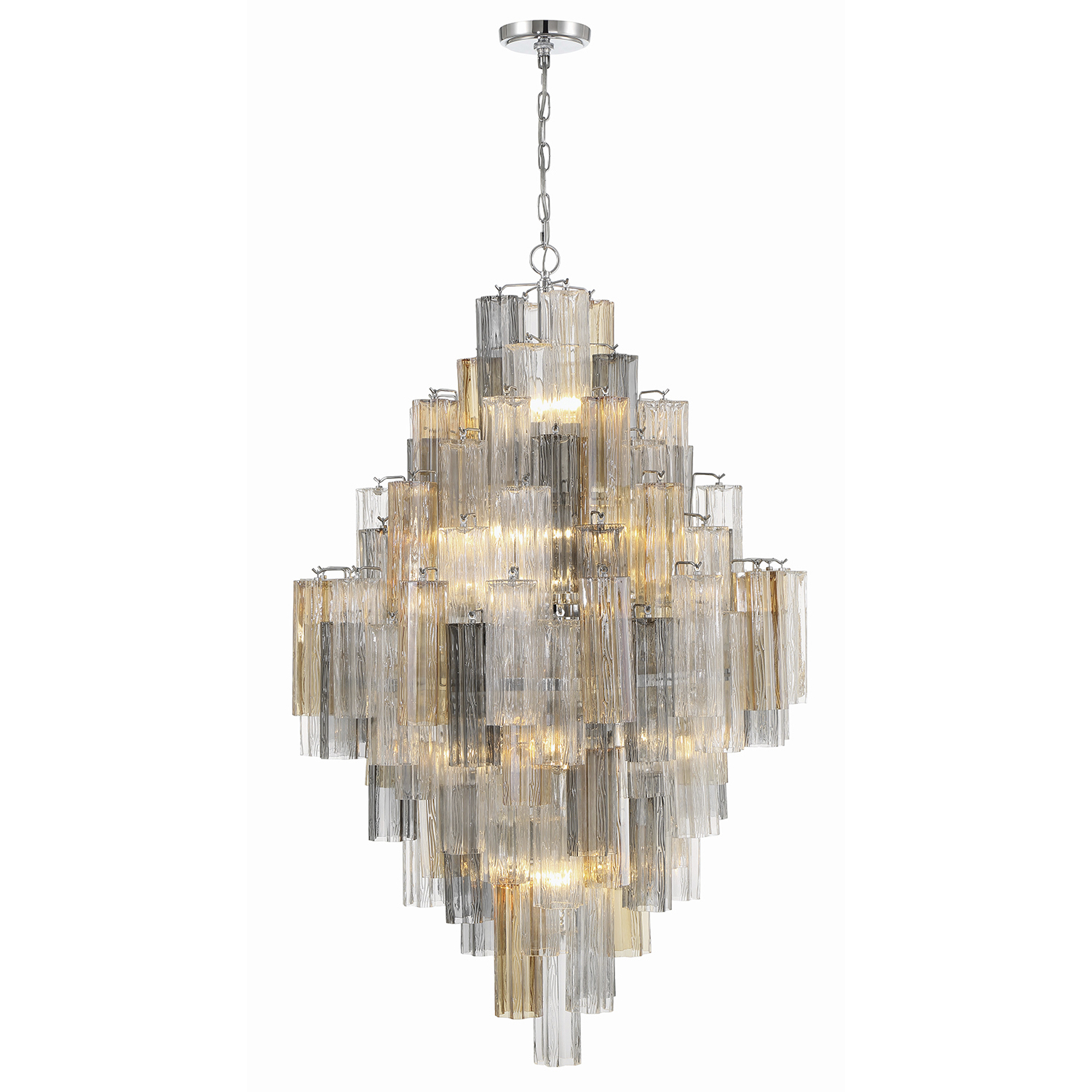 Addis 20 Light 31.5 inch Polished Chrome Chandelier Ceiling Light in Autumn