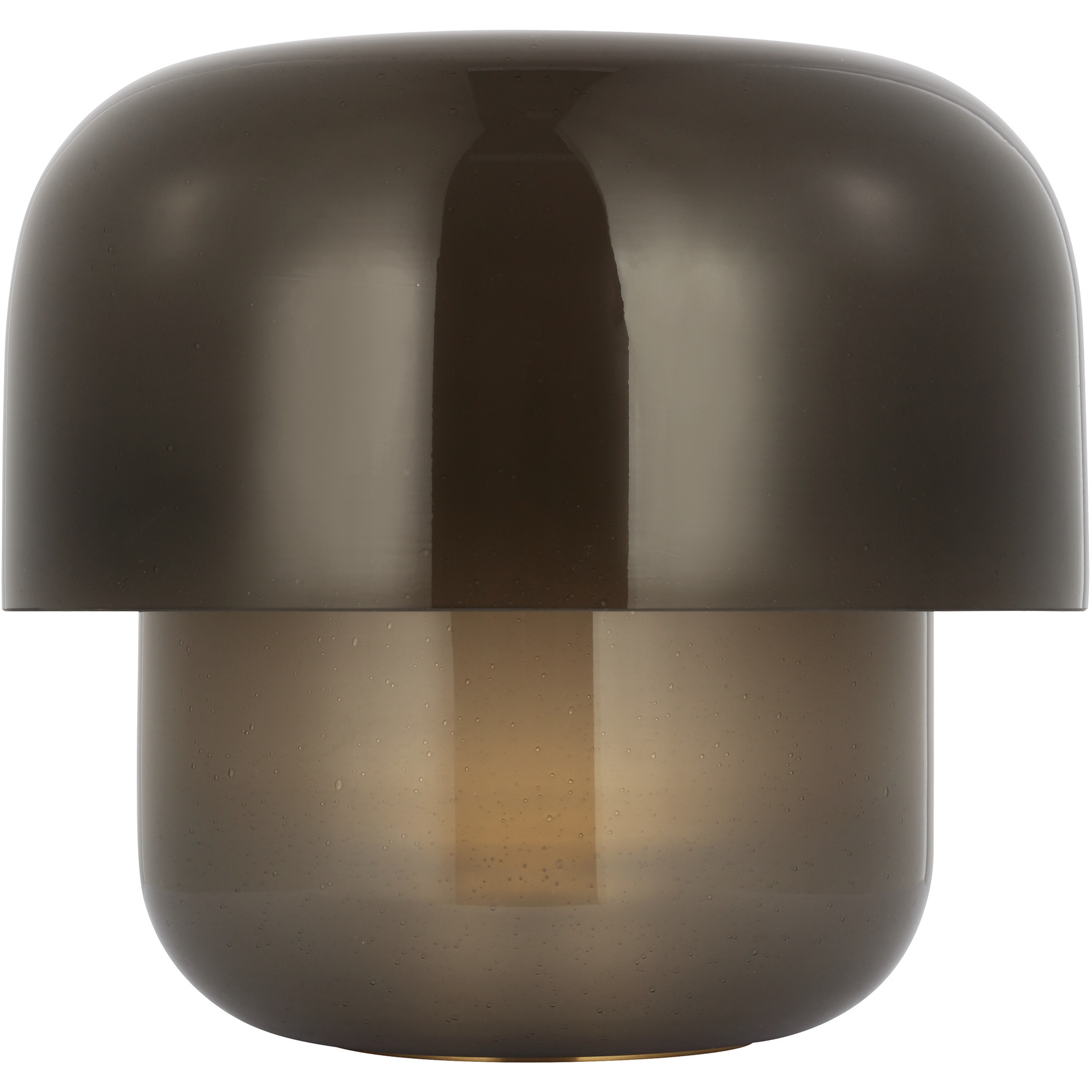 Kelly by Kelly Wearstler Bolete 9.6 inch 10.8 watt Hand Rubbed Antique Brass Table Lamp Portable Light in Seeded Smoke