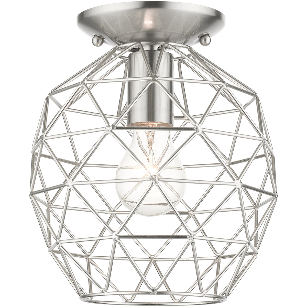 Paxten 1 Light 8 inch Brushed Nickel Flush Mount Ceiling Light