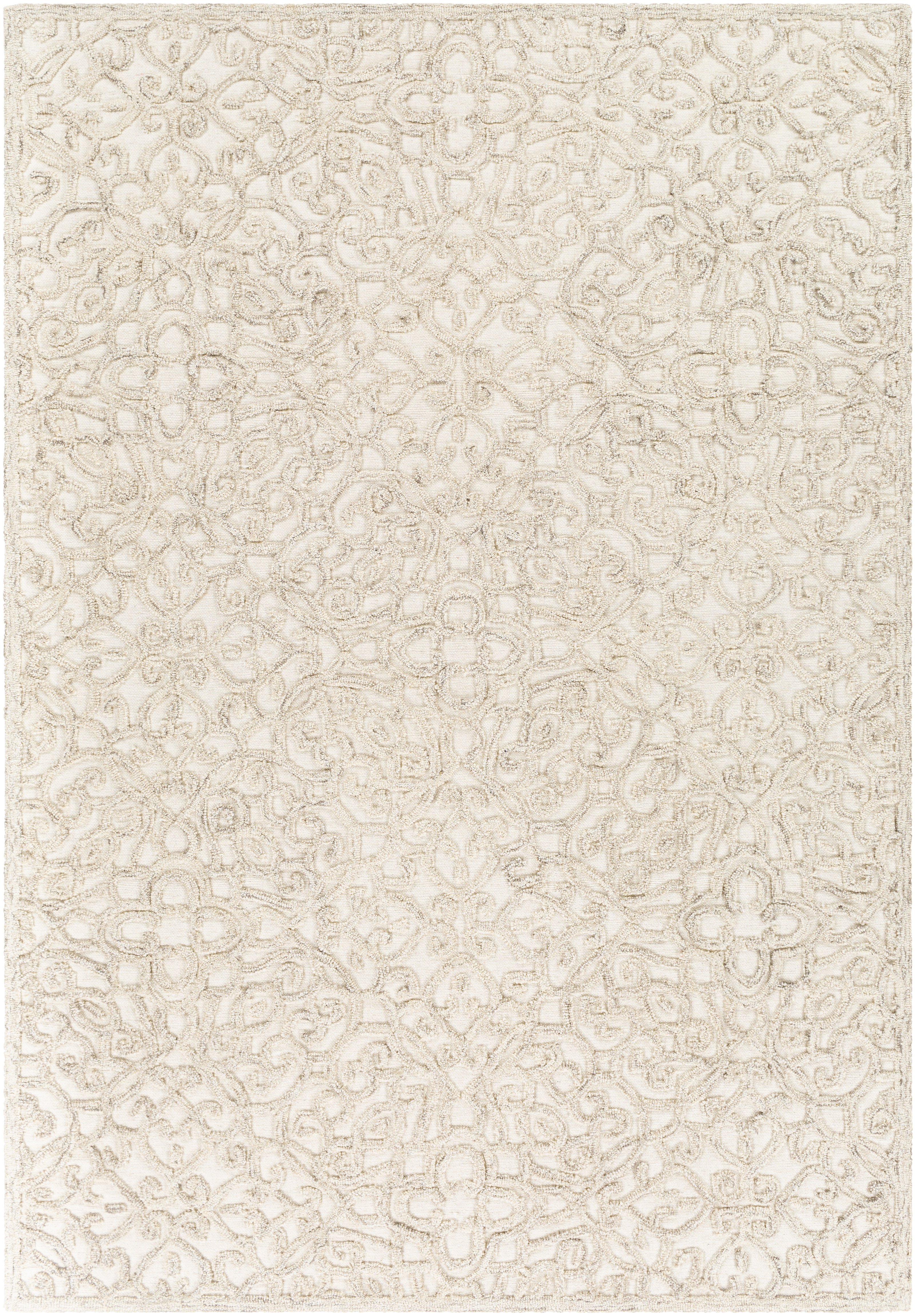 Elegance 48 X 30 inch Taupe Rug in 2 x 4, Rectangle