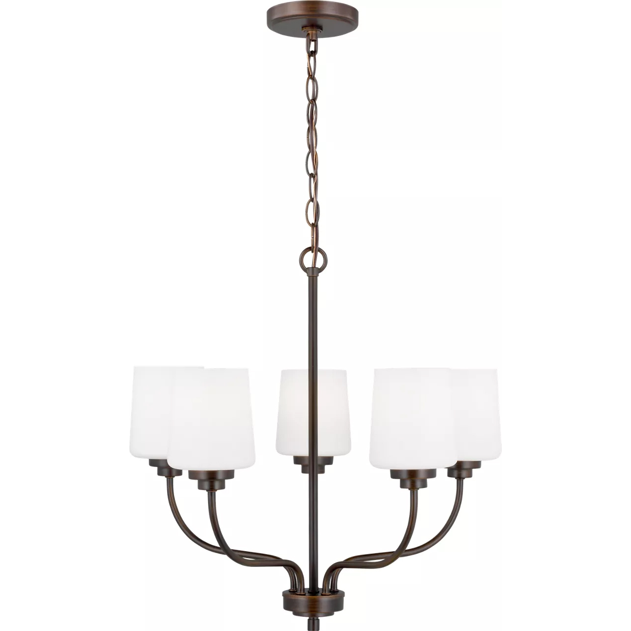 Windom 5 Light 20 inch Bronze Chandelier Ceiling Light in Burnt Sienna