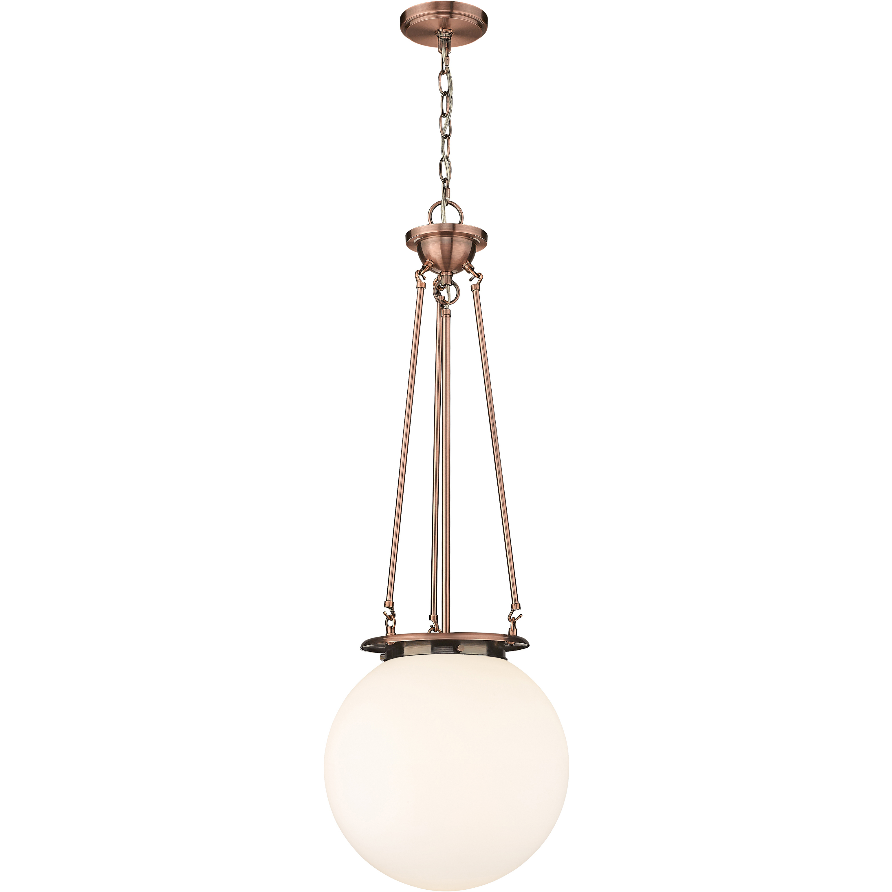 Beacon 1 Light 14 inch Antique Copper Pendant Ceiling Light