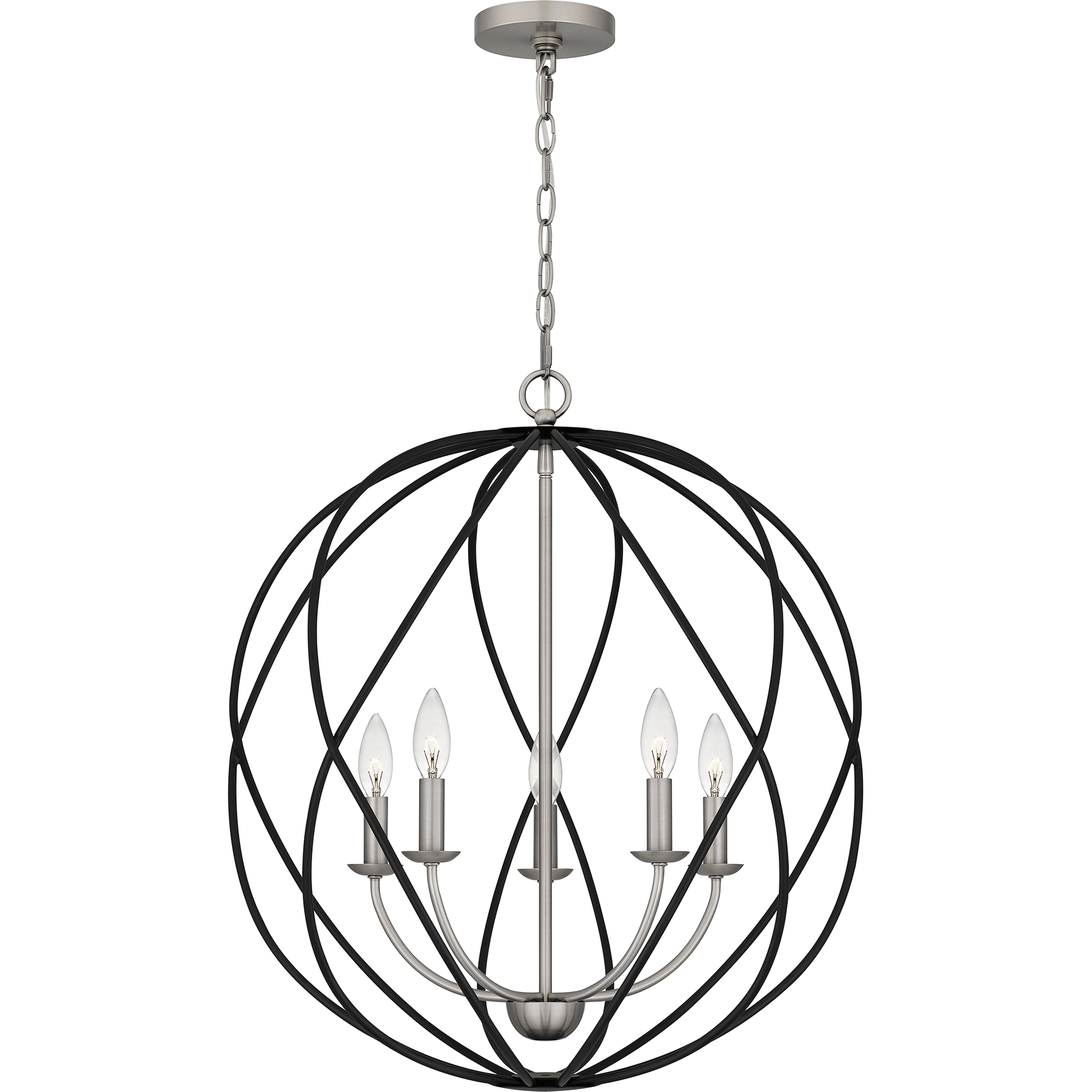 Bryn 5 Light 24 inch Antique Nickel Pendant Ceiling Light