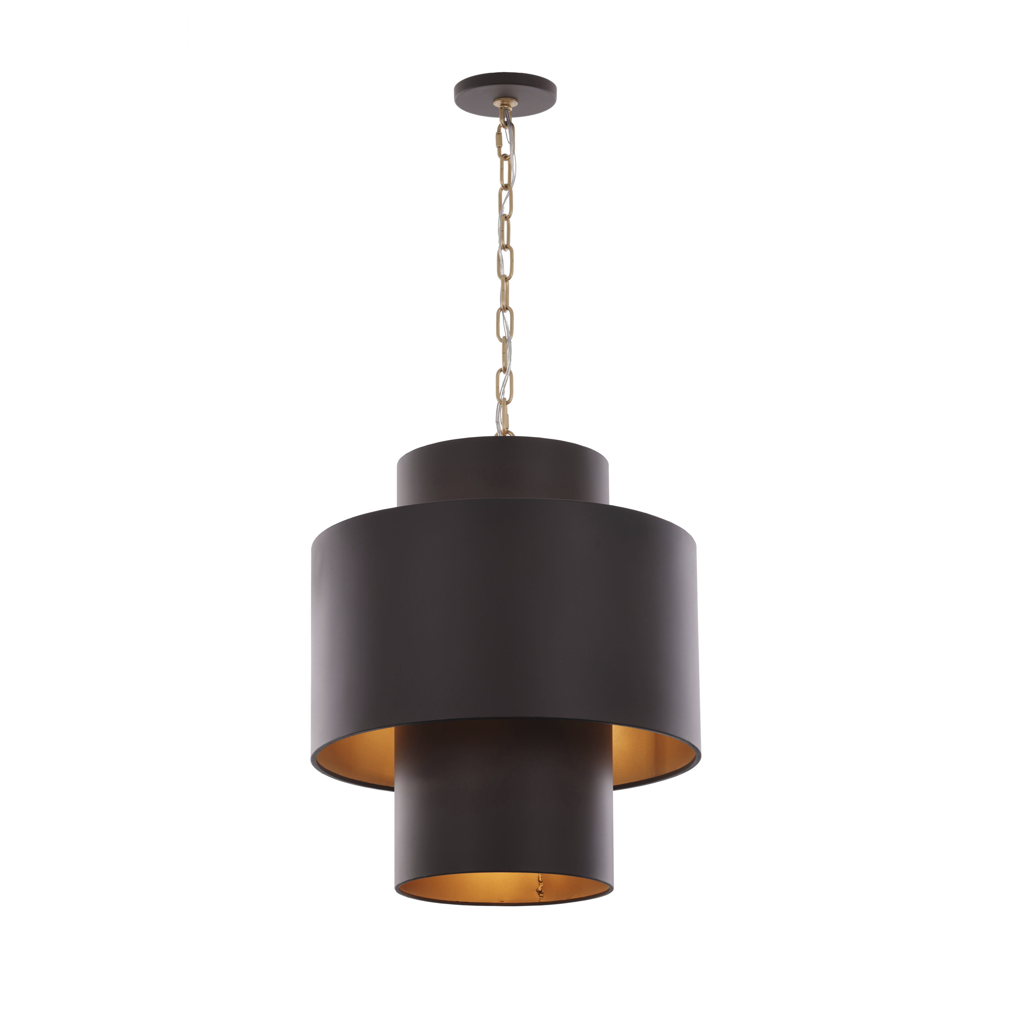 Cannery 4 Light 18 inch Dark Bronze and French Gold Pendant Ceiling Light