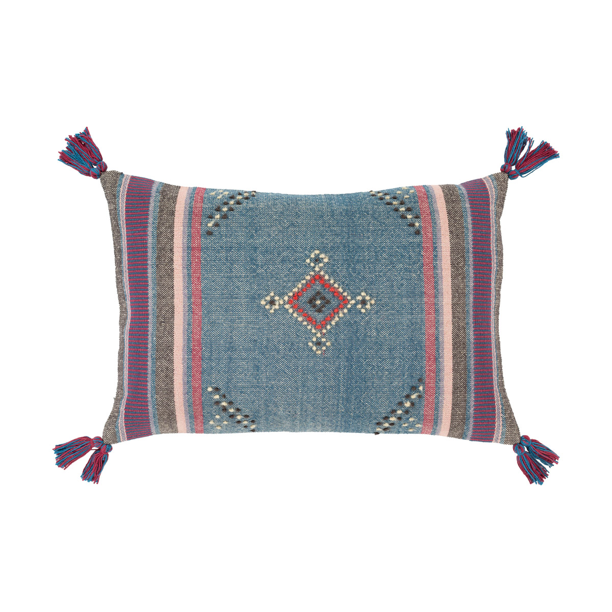 Darian 24 X 16 inch Bright Blue/Dark Green/Bright Pink Pillow Kit, Lumbar