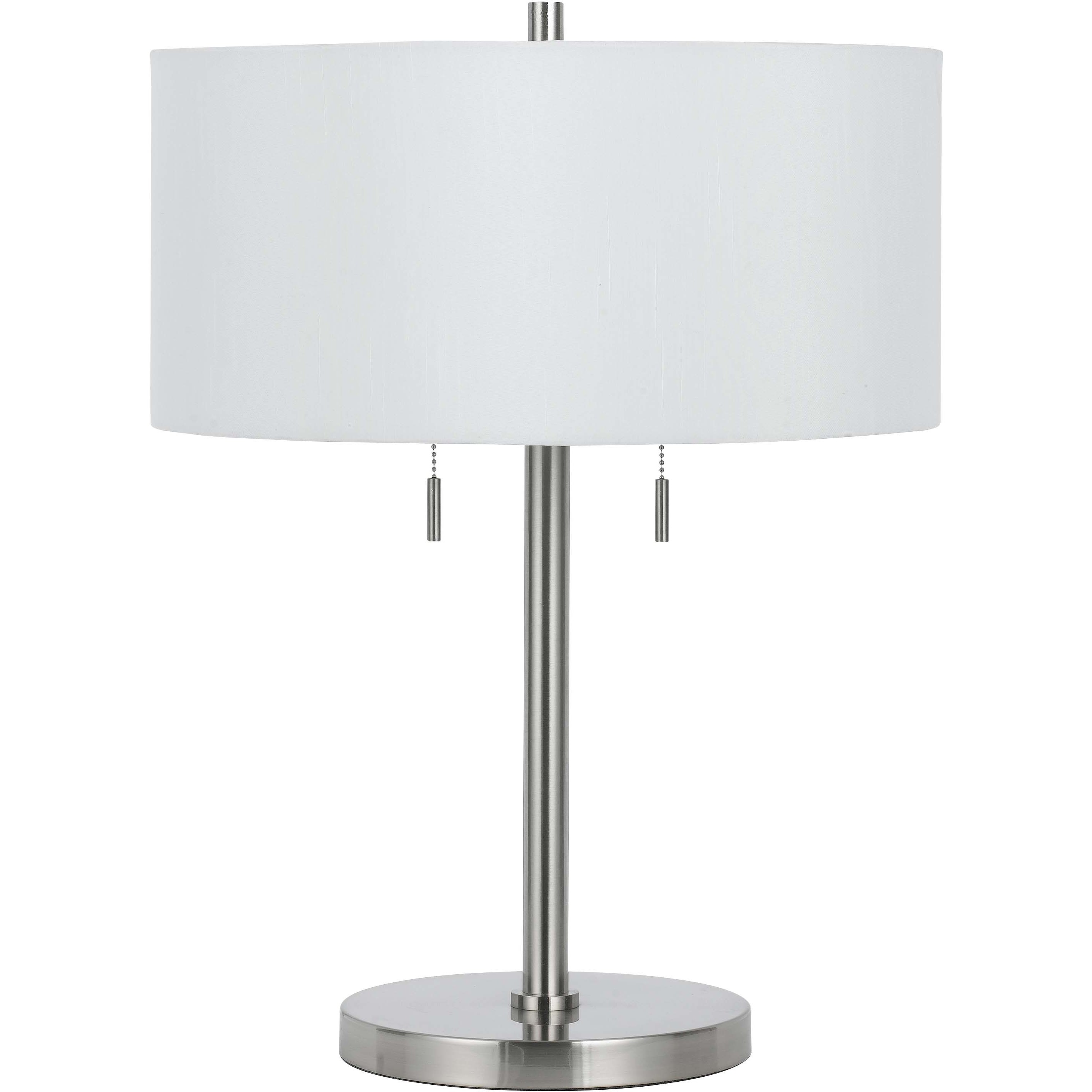 Calais 24 inch 60 watt Brushed Steel Table Lamp Portable Light