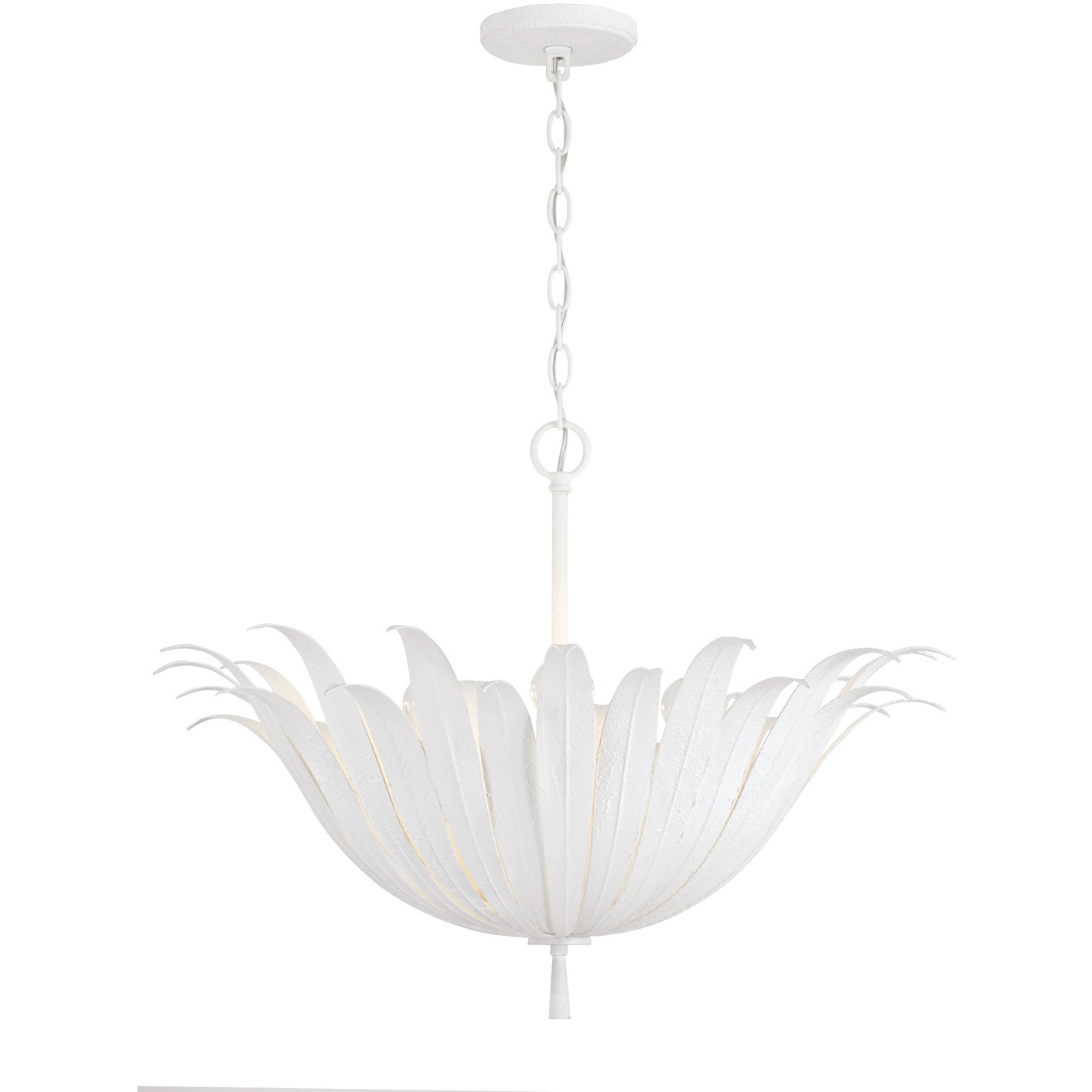 Eden 4 Light 24 inch Textured White Pendant Ceiling Light