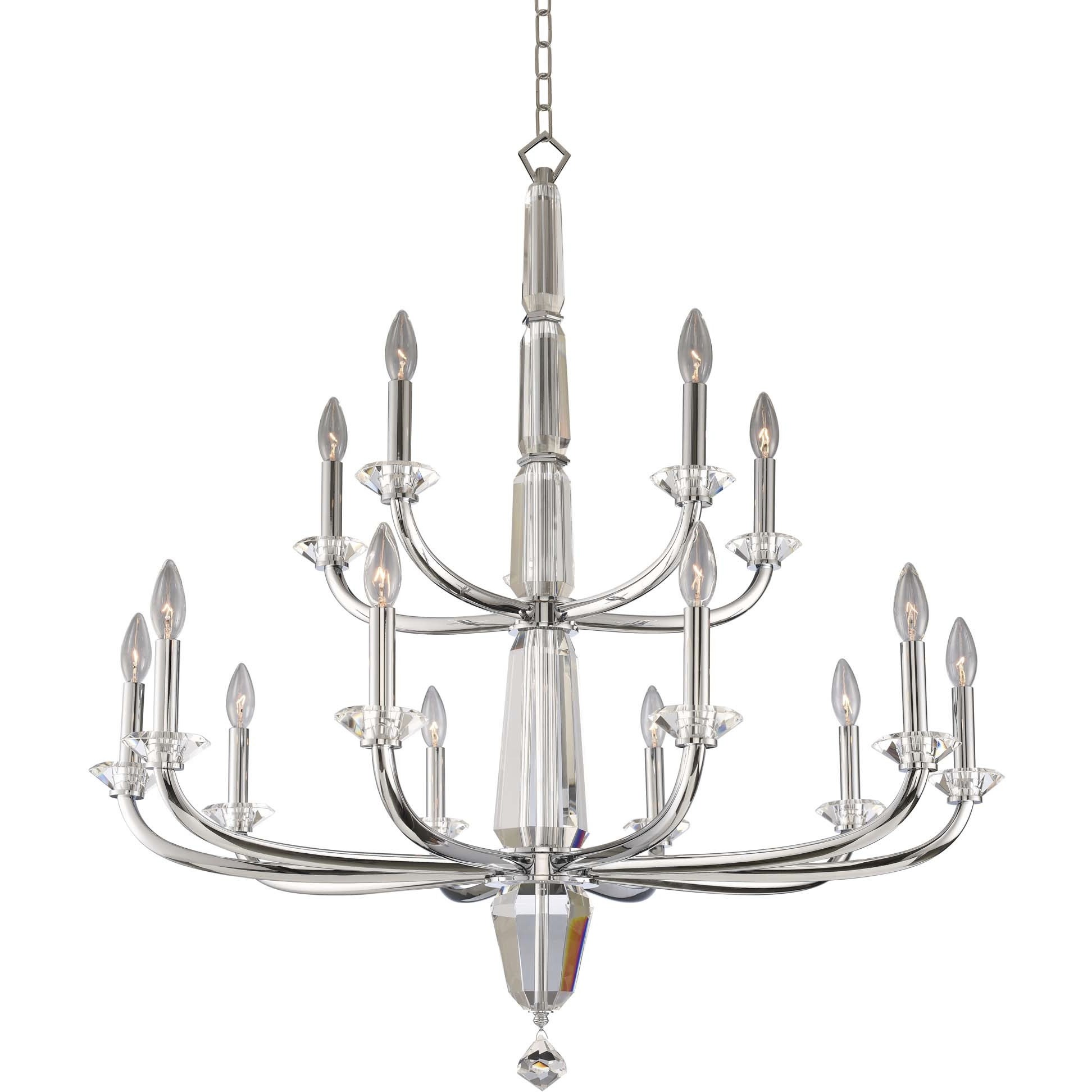 Palermo 15 Light 36 inch Chrome Chandelier Ceiling Light