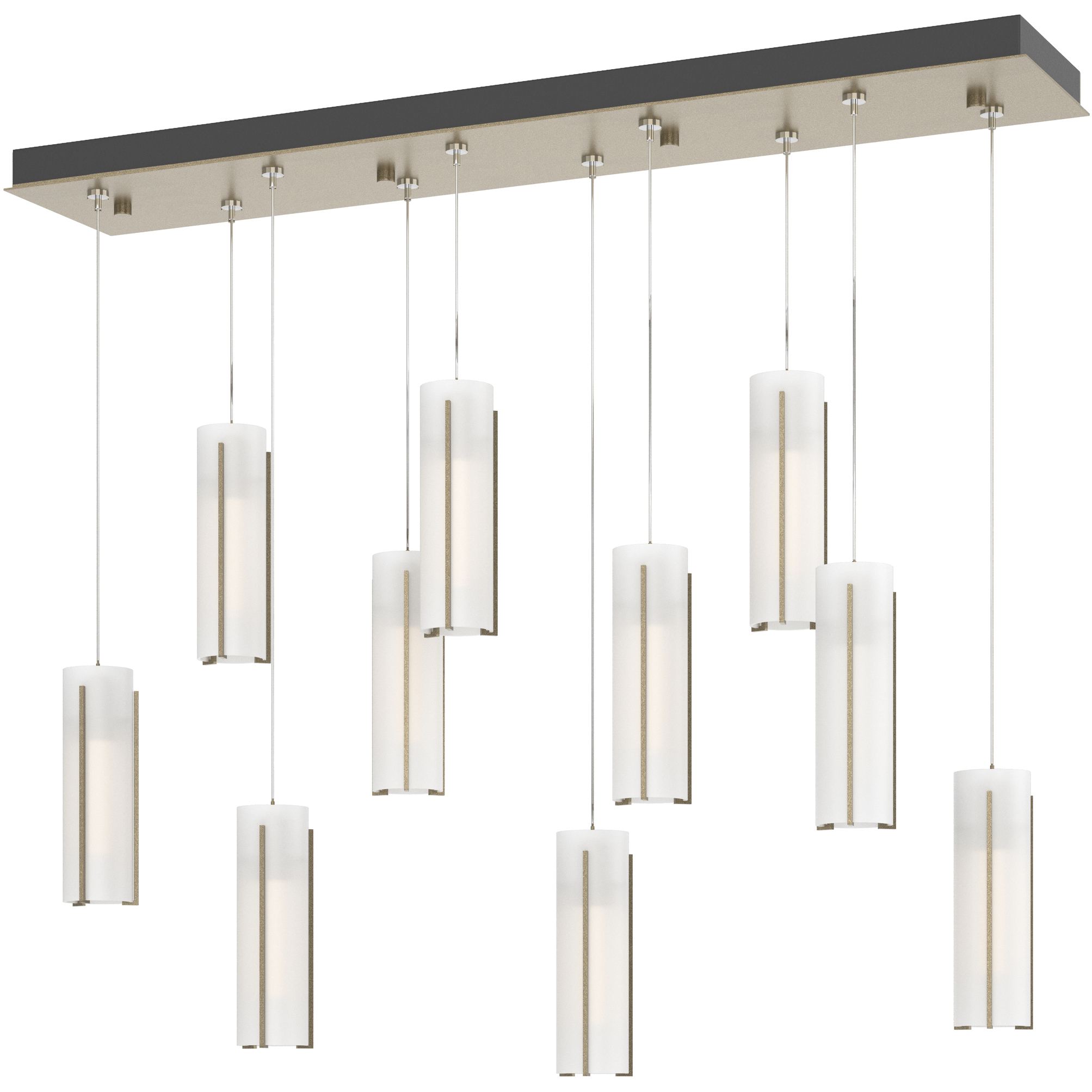Exos Glass 10 Light 44.5 inch Soft Gold Pendant Ceiling Light in Opal, Standard