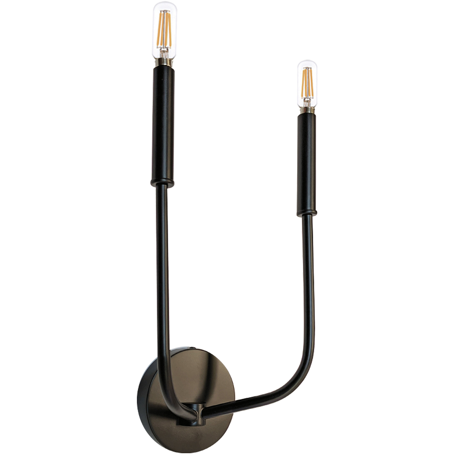 Eleanor 2 Light 7 inch Matte Black Decorative Wall Sconce Wall Light