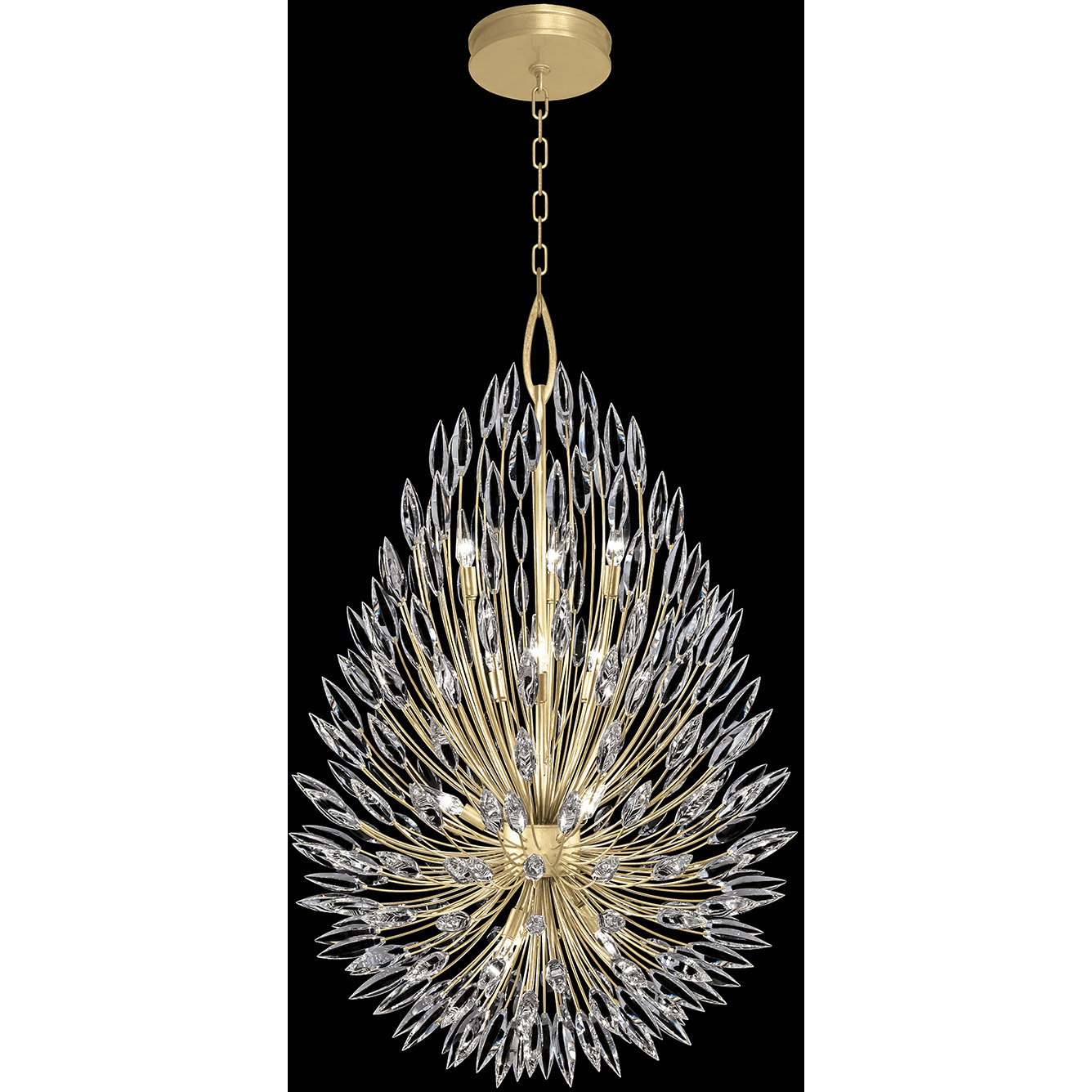 Lily Buds 12 Light 33.5 inch Gold Pendant Ceiling Light
