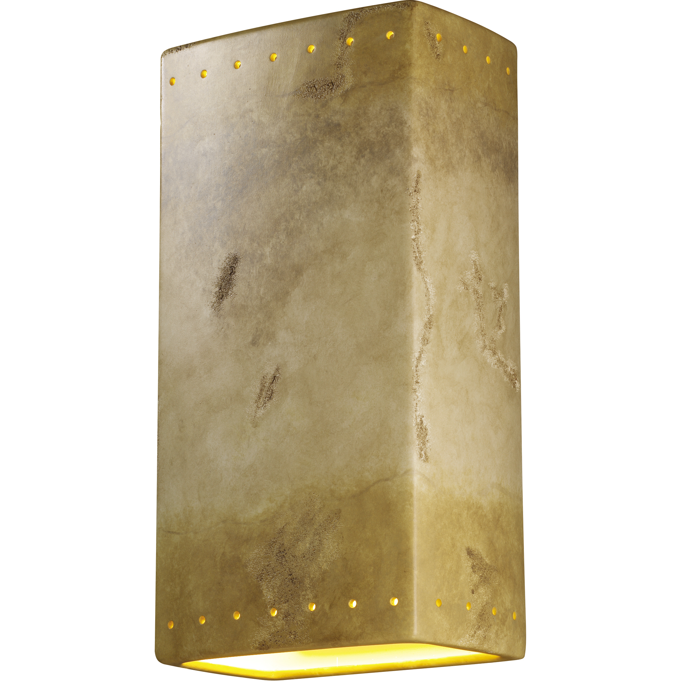 Ambiance Rectangle LED 11 inch White Crackle Wall Sconce Wall Light, Really Big