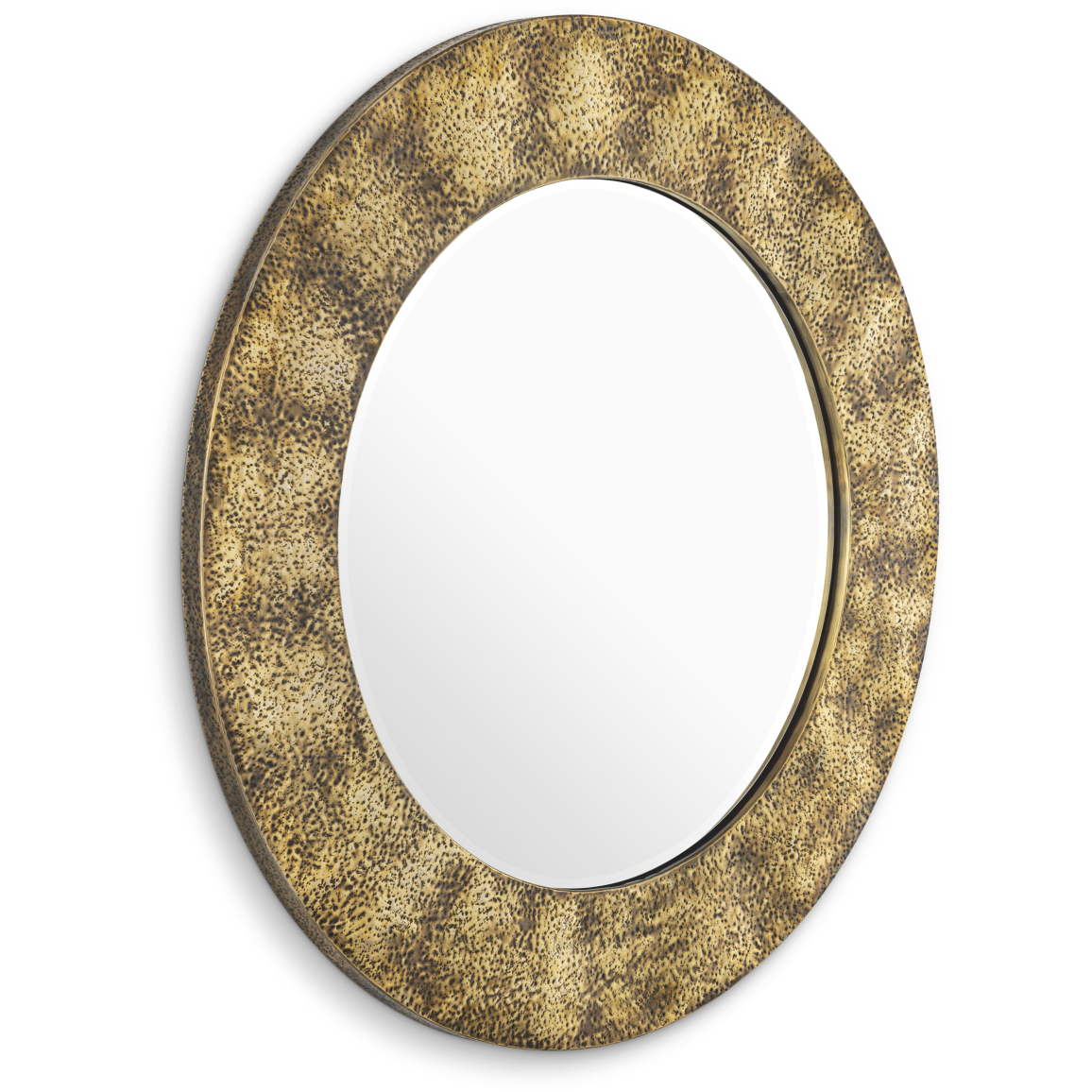 Ronin Hammered Vintage Brass Wall Mirror