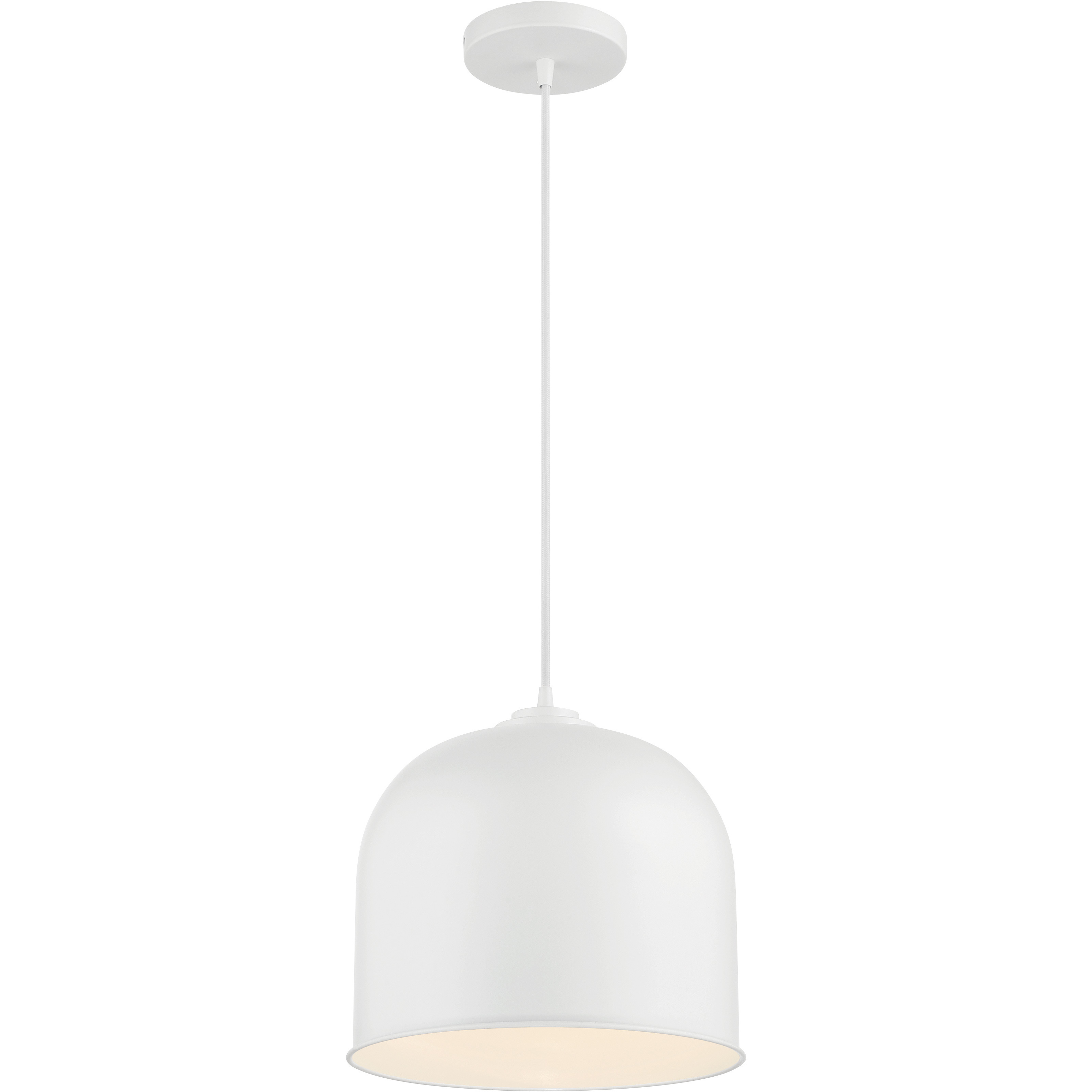 Vantage Pendants 1 Light 11 inch White Pendant Ceiling Light