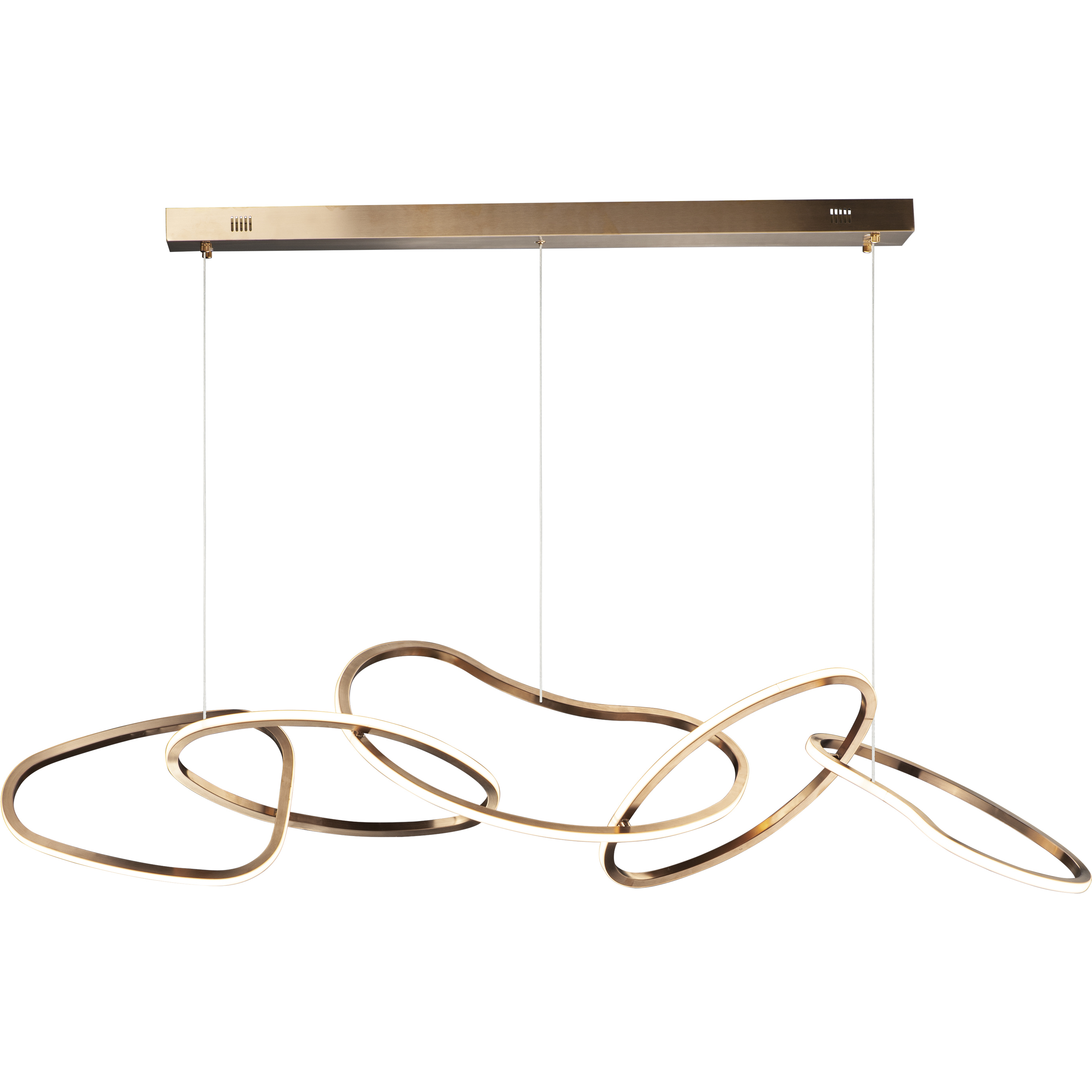 Unity LED 55 inch Brushed Champagne Linear Pendant Ceiling Light