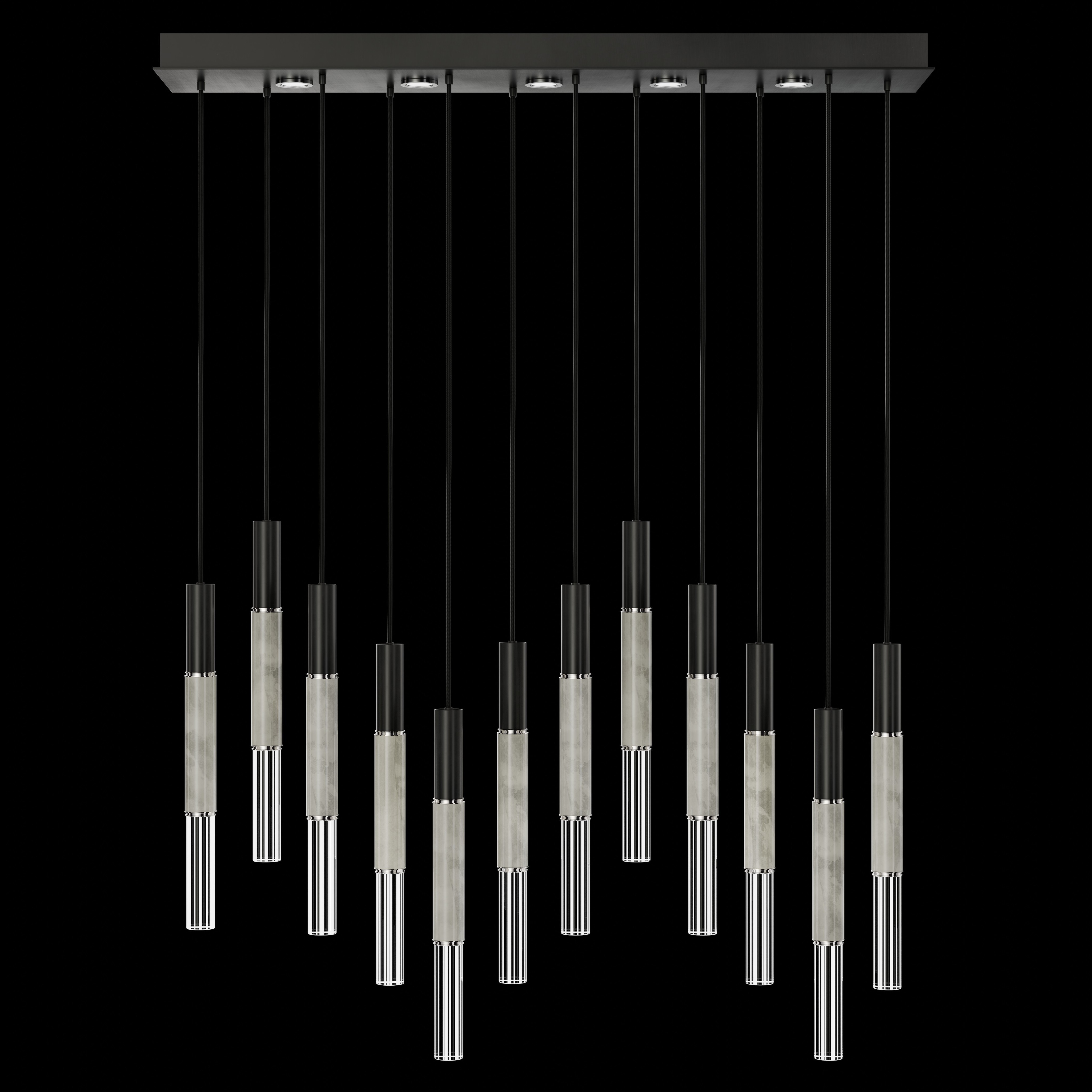Antonia 17 Light 61 inch Black Pendant Ceiling Light