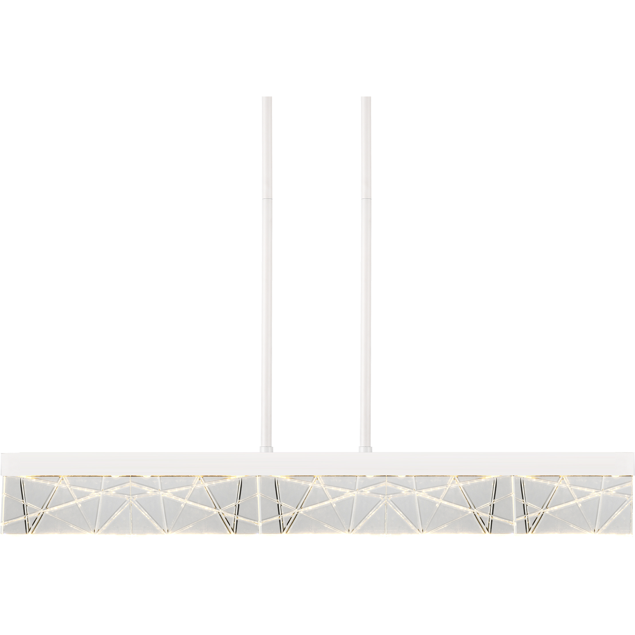 Lucus 1 Light 43.25 inch Matte White Linear Pendant Ceiling Light