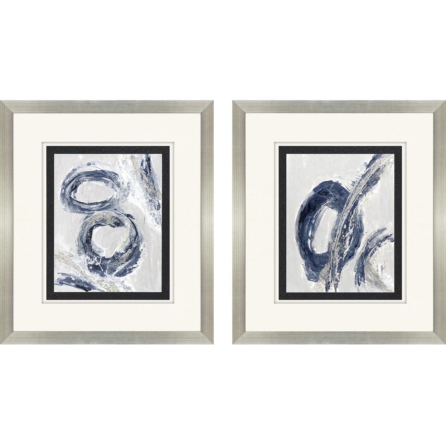 Breakdown Blue and Green and Metallic Framed Art, The Studio